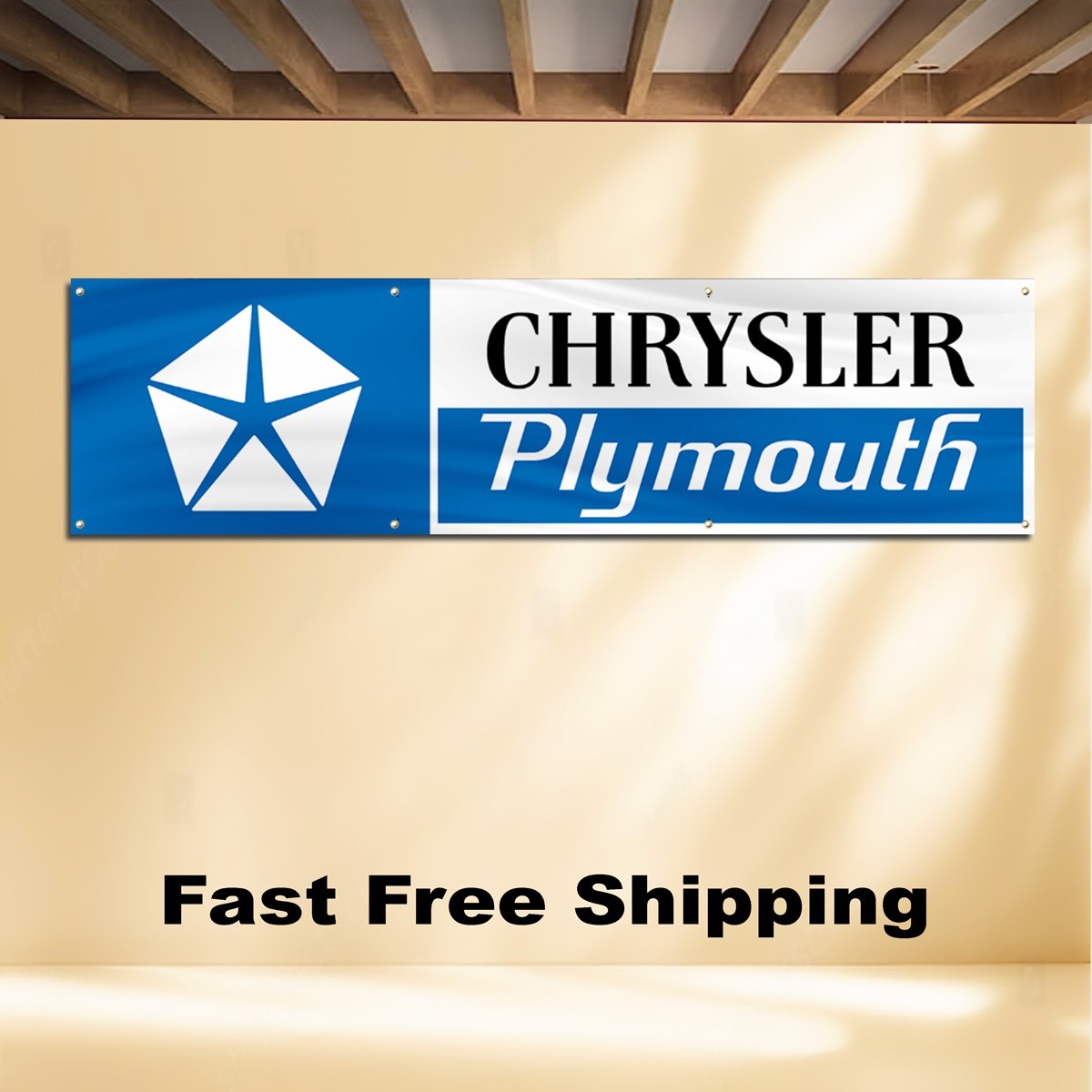 CHRYSLER PLYMOUTH 2'X8' BANNER FLAG