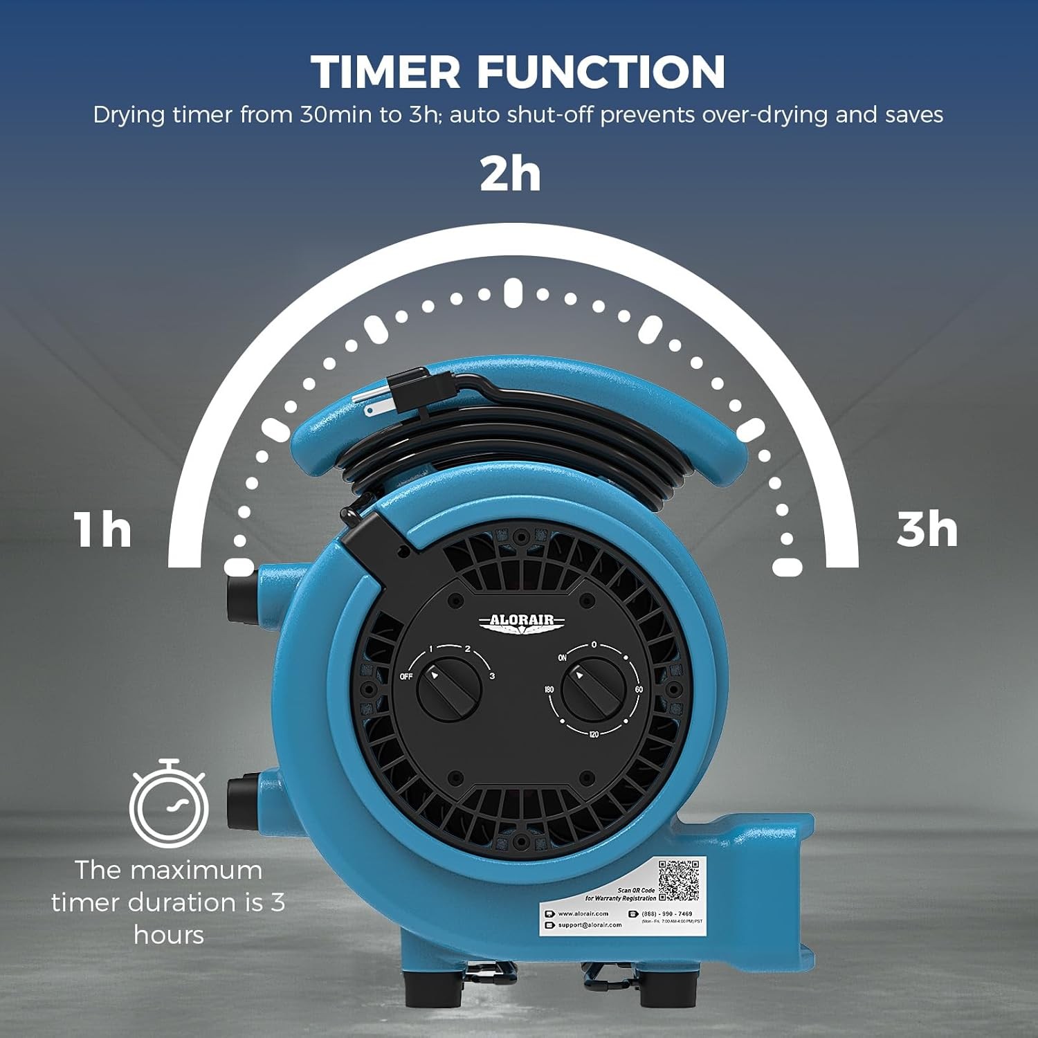 AlorAir GE1000T 1000 CFM Air Mover Blower Fan Floor Drying Fan Carpet Dryer