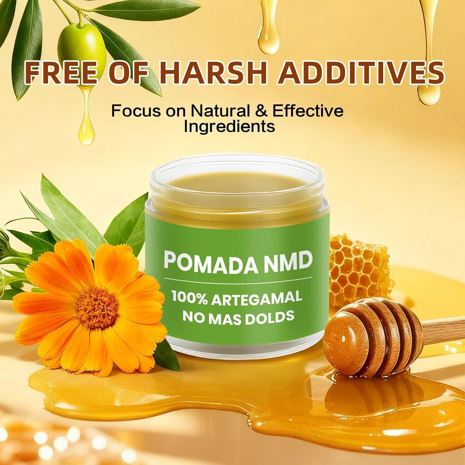 2PCS Pomada NMD,Natural Herbal Artesanal Cream, with Arnica,Olive Oil, Soursop L