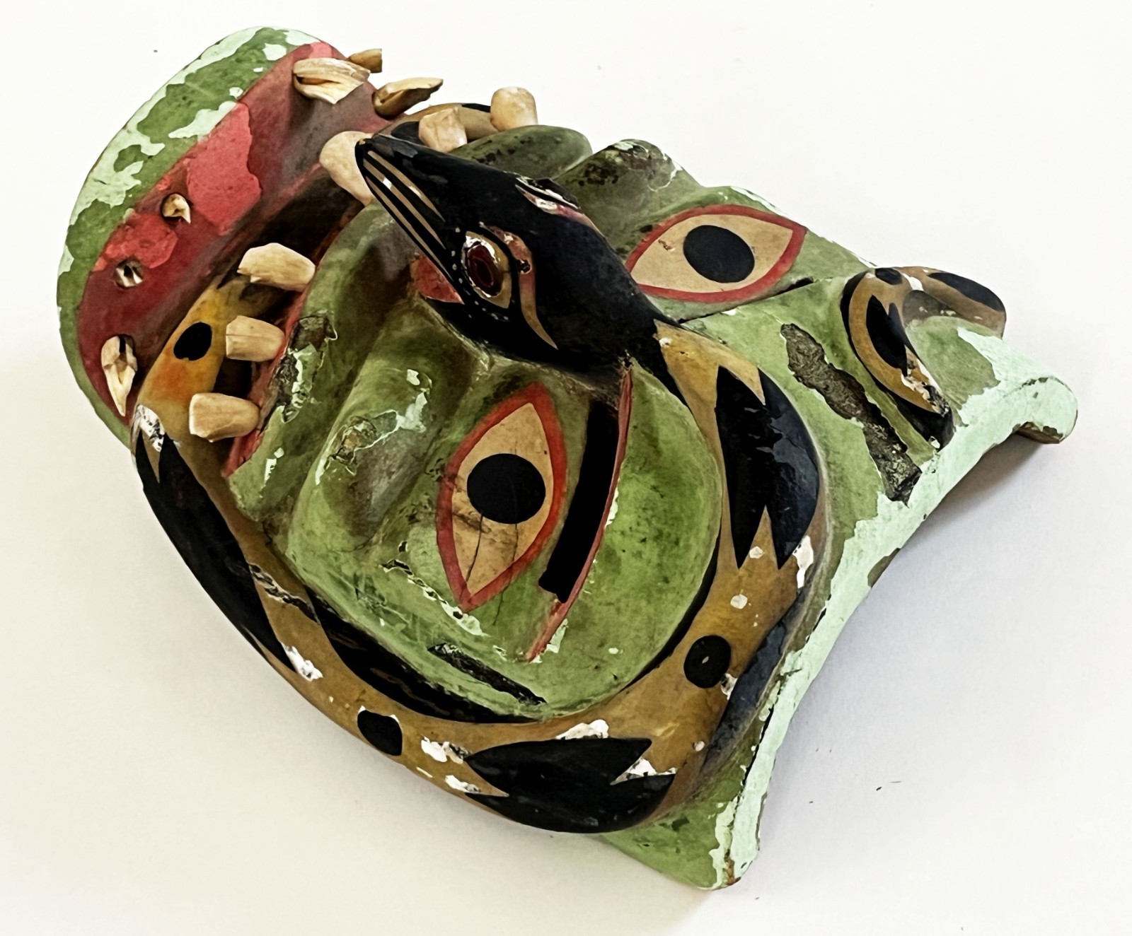 VTG VICTORIANO SALGADO URUAPAN MICHOACAN FECUNDIDAD DIABLO SNAKE WOOD MAQUE MASK