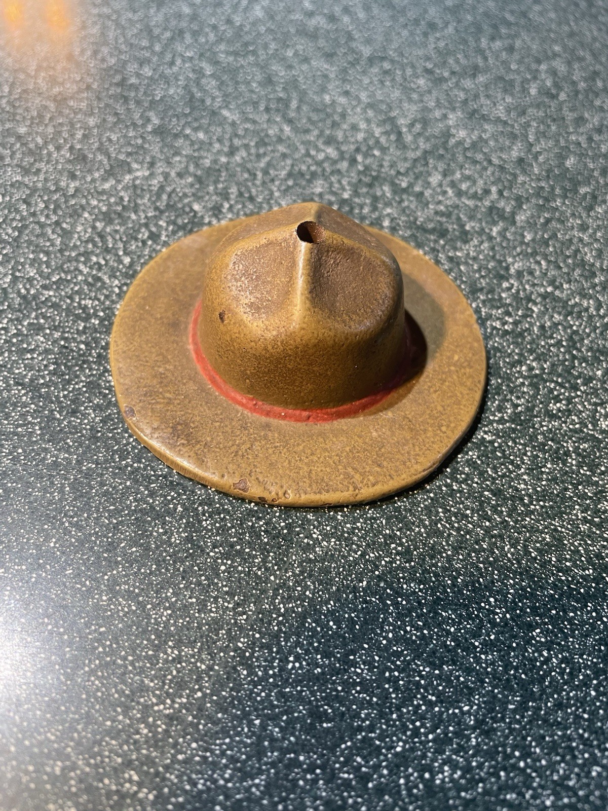 WW I Doughboy Soldier Infantry Hat Paperweight Original Paint Great Condition