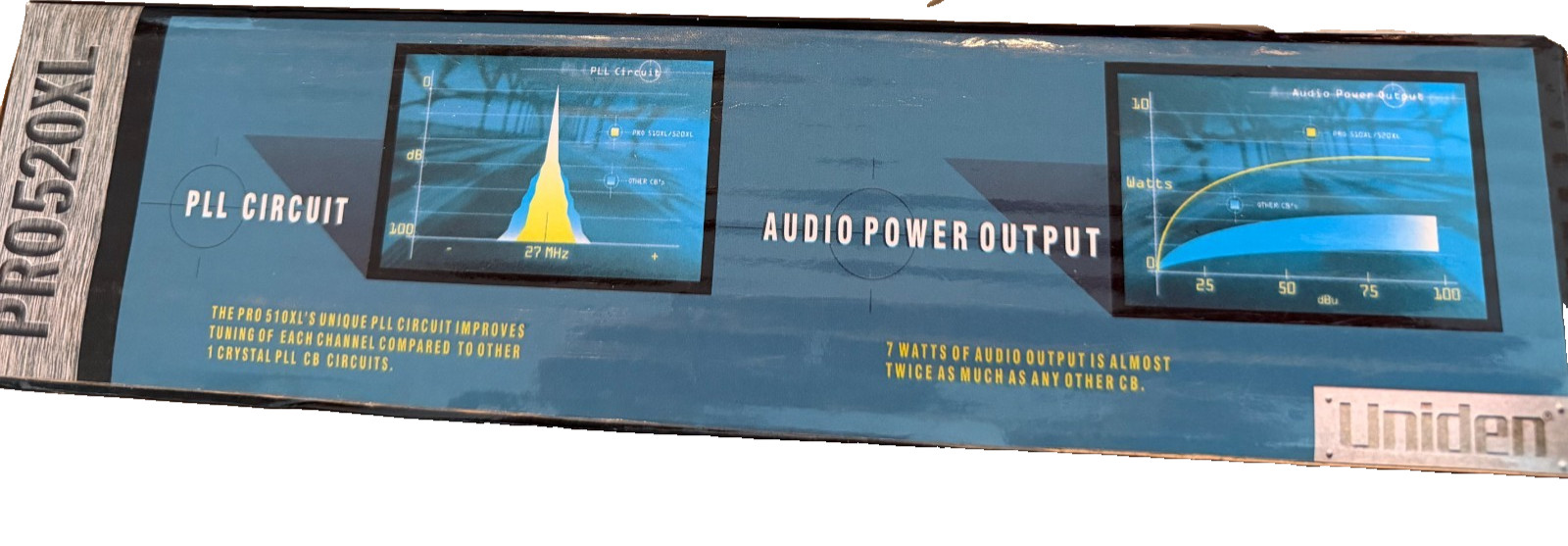 Uniden PRO520XL 40 Channel CB Radio w Microphone 7 Watt FREE SHIPPING