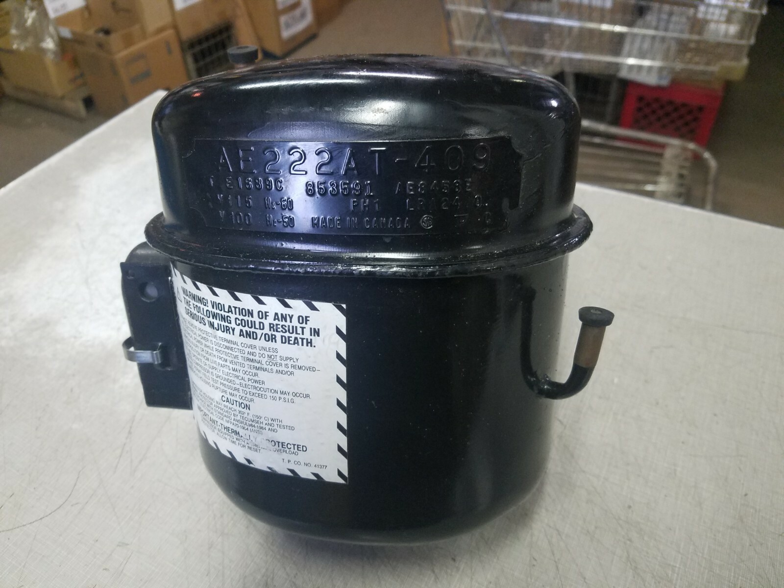 TECUMSEH (AE222AT-409) AE8458E 5,800 BTU 115/1/60 R-TWENTY-TWO RECIP A/C COMP