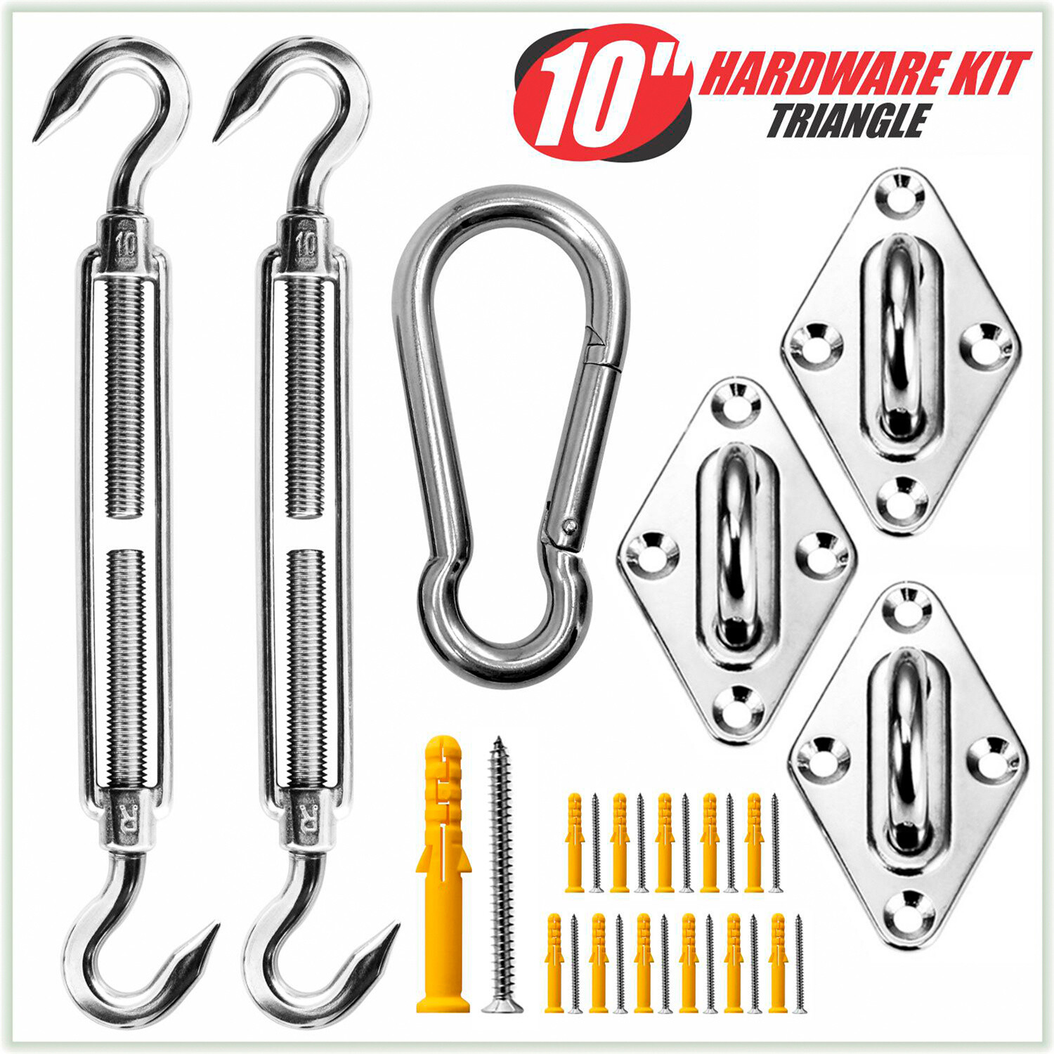 ColourTree Hardware Kit for Sun Shade Sail Triangle Rectangle Installation