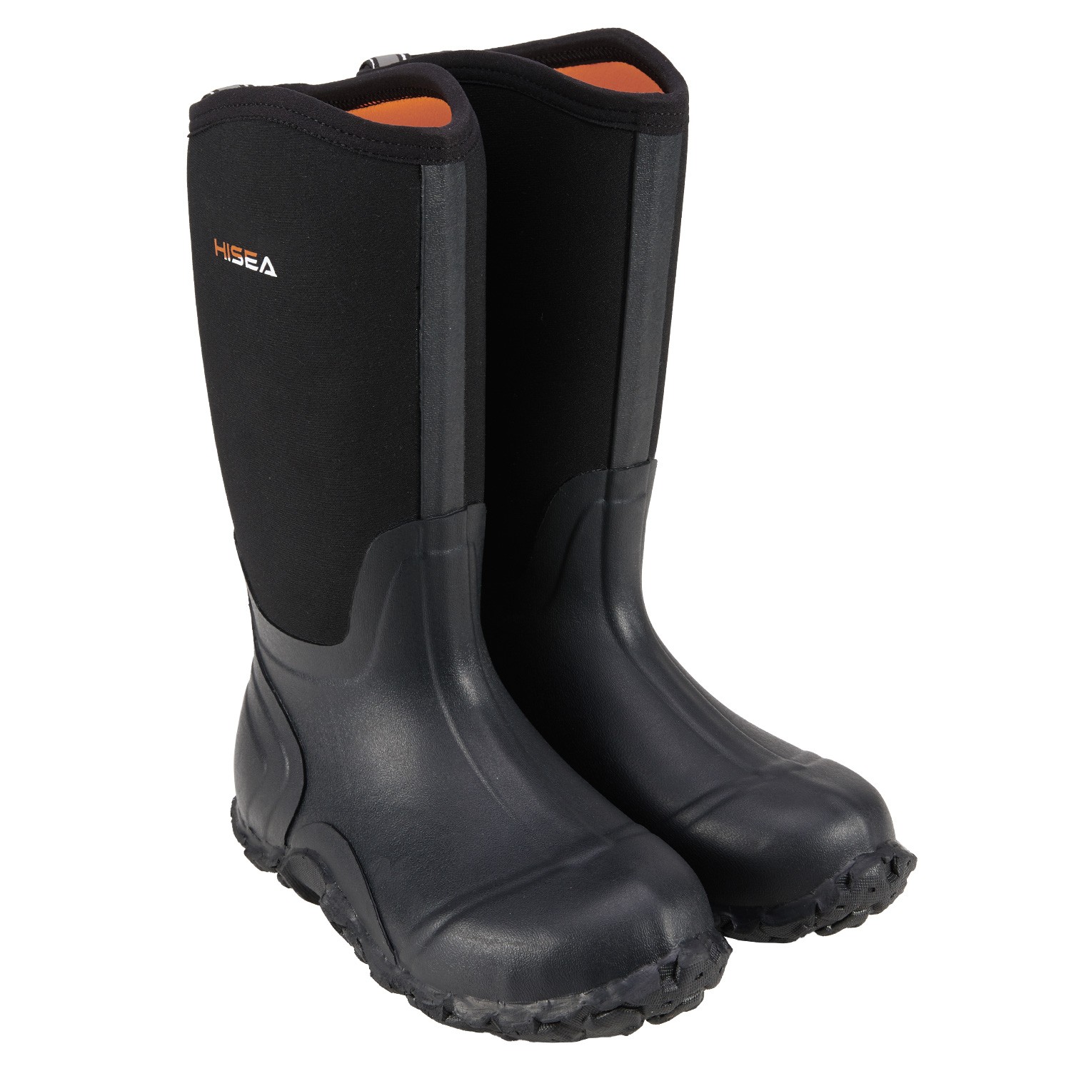 HISEA Men Waterproof Rain Boot Non-Slip Mid-Calf Hunting Fishing Garden Work Boo