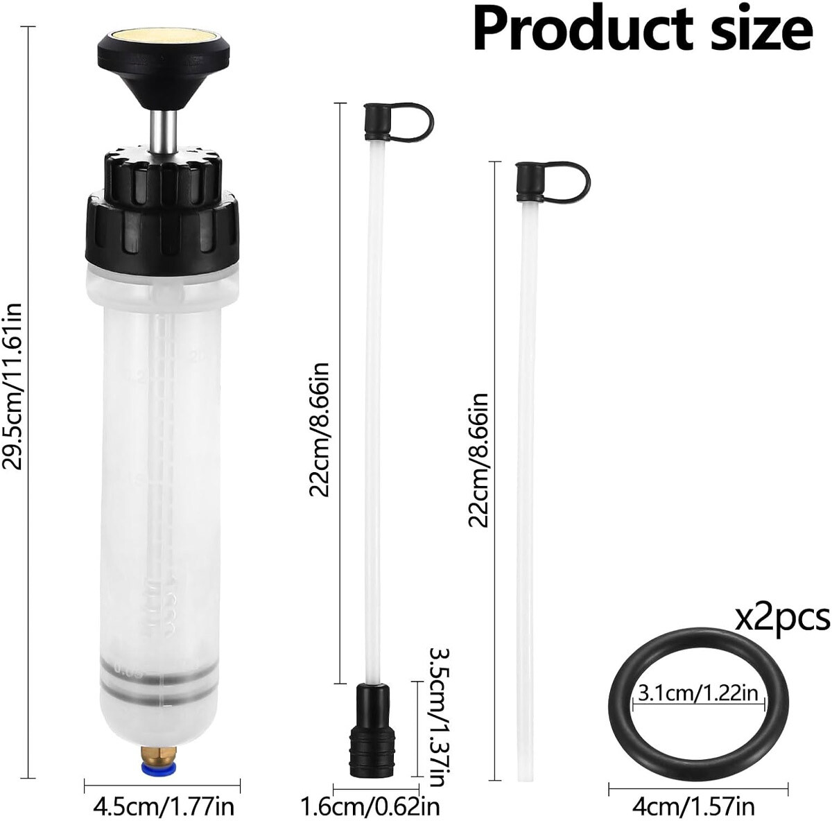 Engine Oil Extractor Pump Brake Fluid Extraction Syringe Vacuum Filling And Extr
