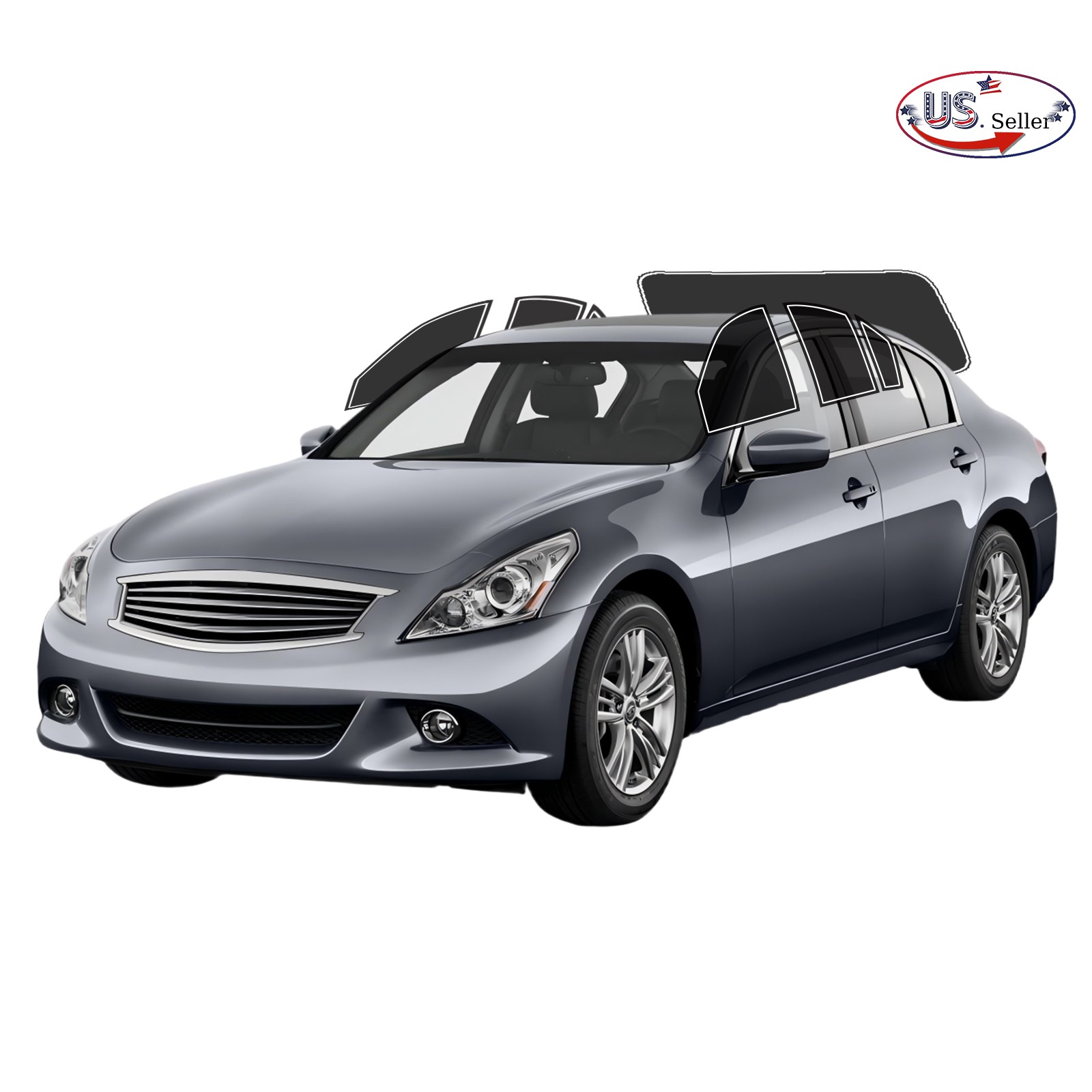 PreCut All Sides Window Film Any Tint Shade For INFINITI G37 G35 Sedan 2007-2013