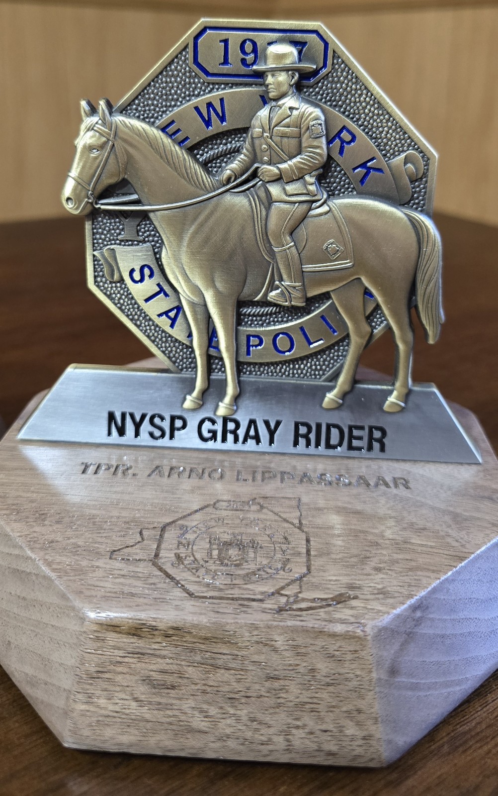 New York State Police Desk Statue