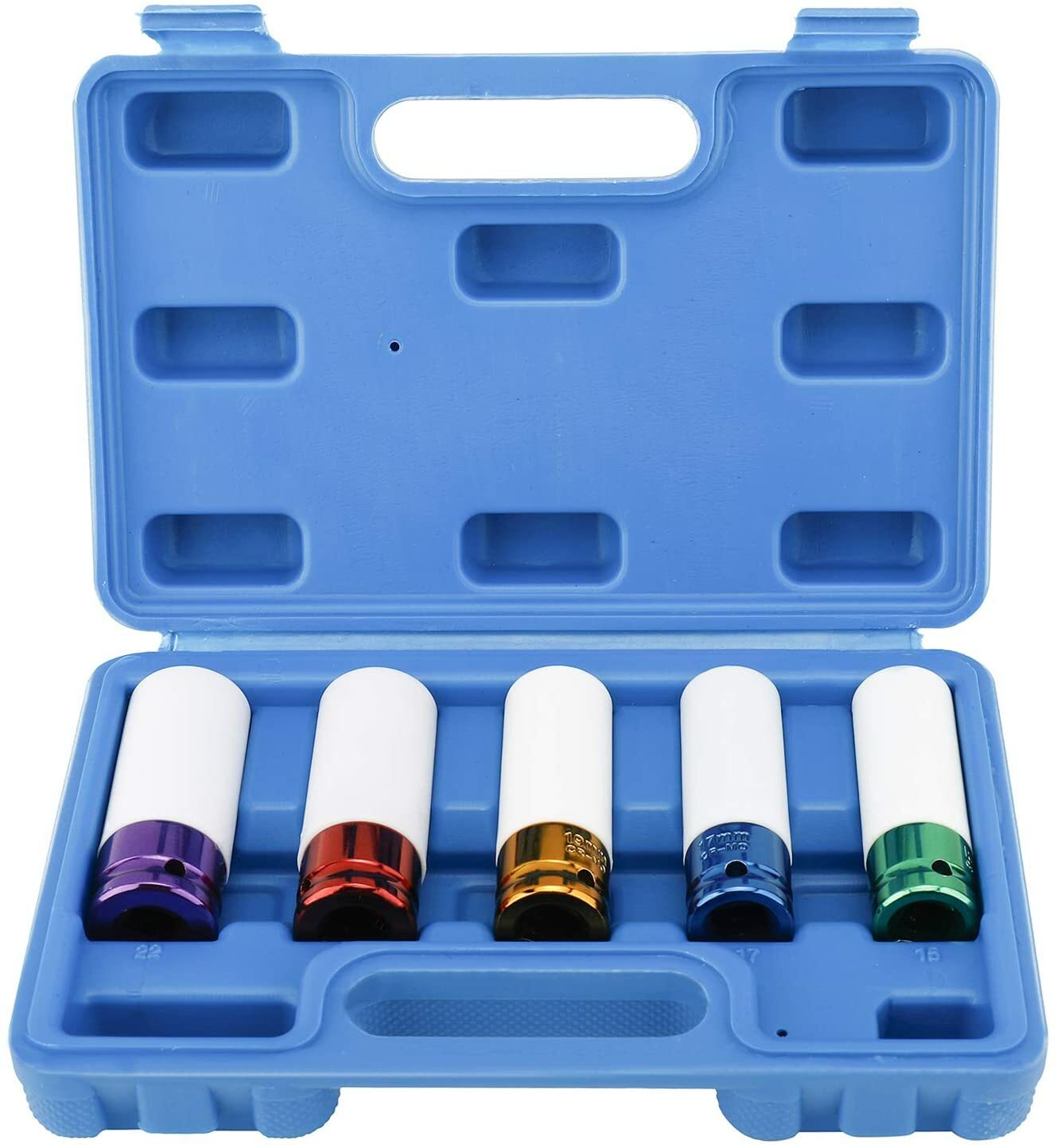 5PCS 1/2” Inch Impact Drive Lug Nut Socket Non-Marring Thin-Walled 5-Piece Set