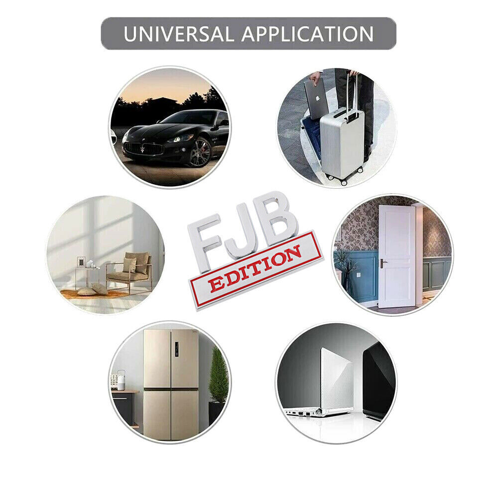 2X FJB EDITION Emblem Badge 3D Letters Sticker Decal for Chevy Fit All Car Truck