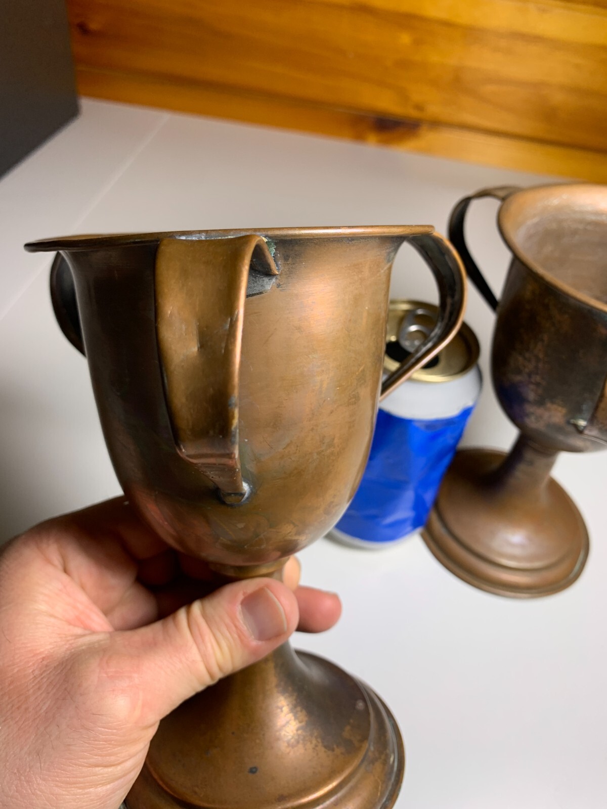 Antique Vintage Copper Cup Mug Chalice Goblet Medieval Renaissance Gothic Knight