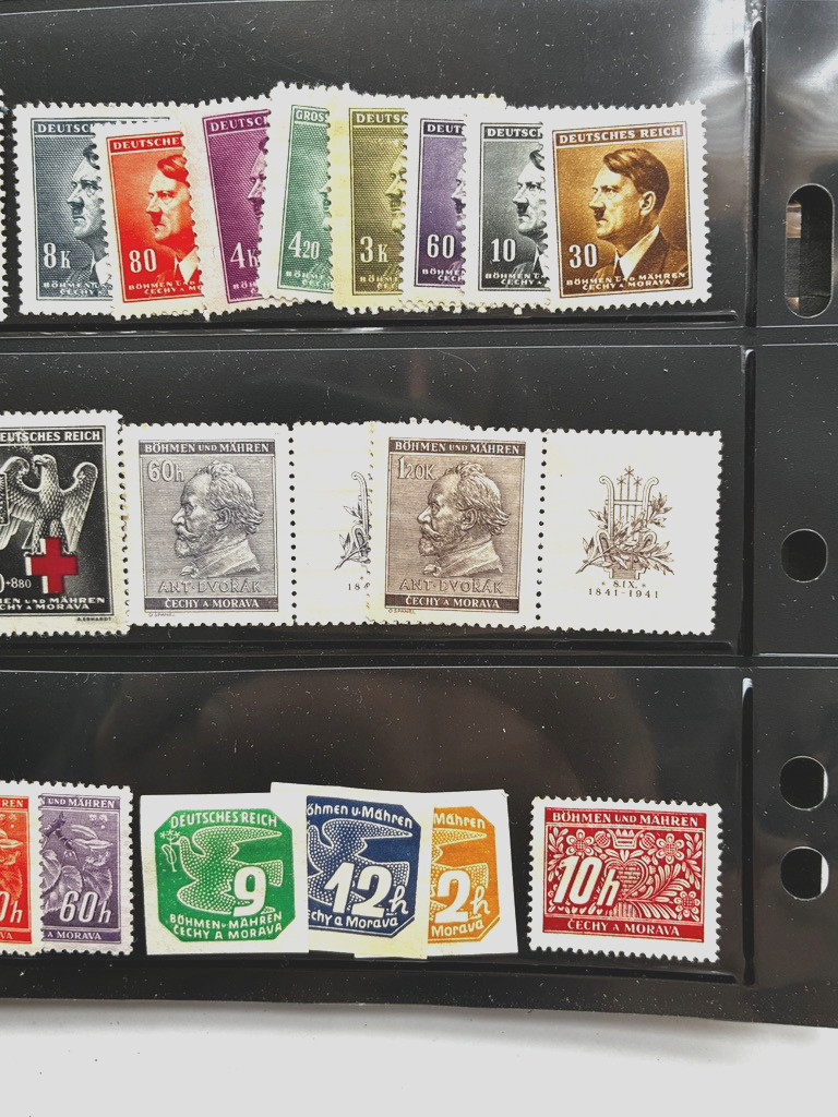 Lot of 50 MH/MNH Stamps Czechoslovakia Bohemia & Moravia Occupation