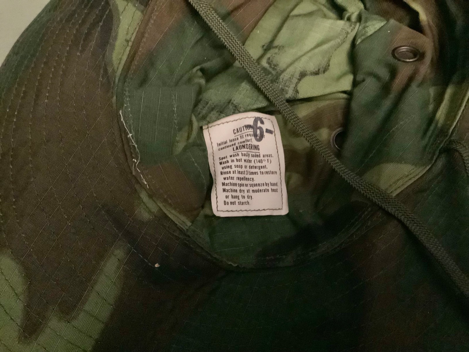 U.S. MILITARY ISSUE VIETNAM WAR ERA JUNGLE HAT: 6 7/8 + 1980’s U.S. JUNGLE HAT