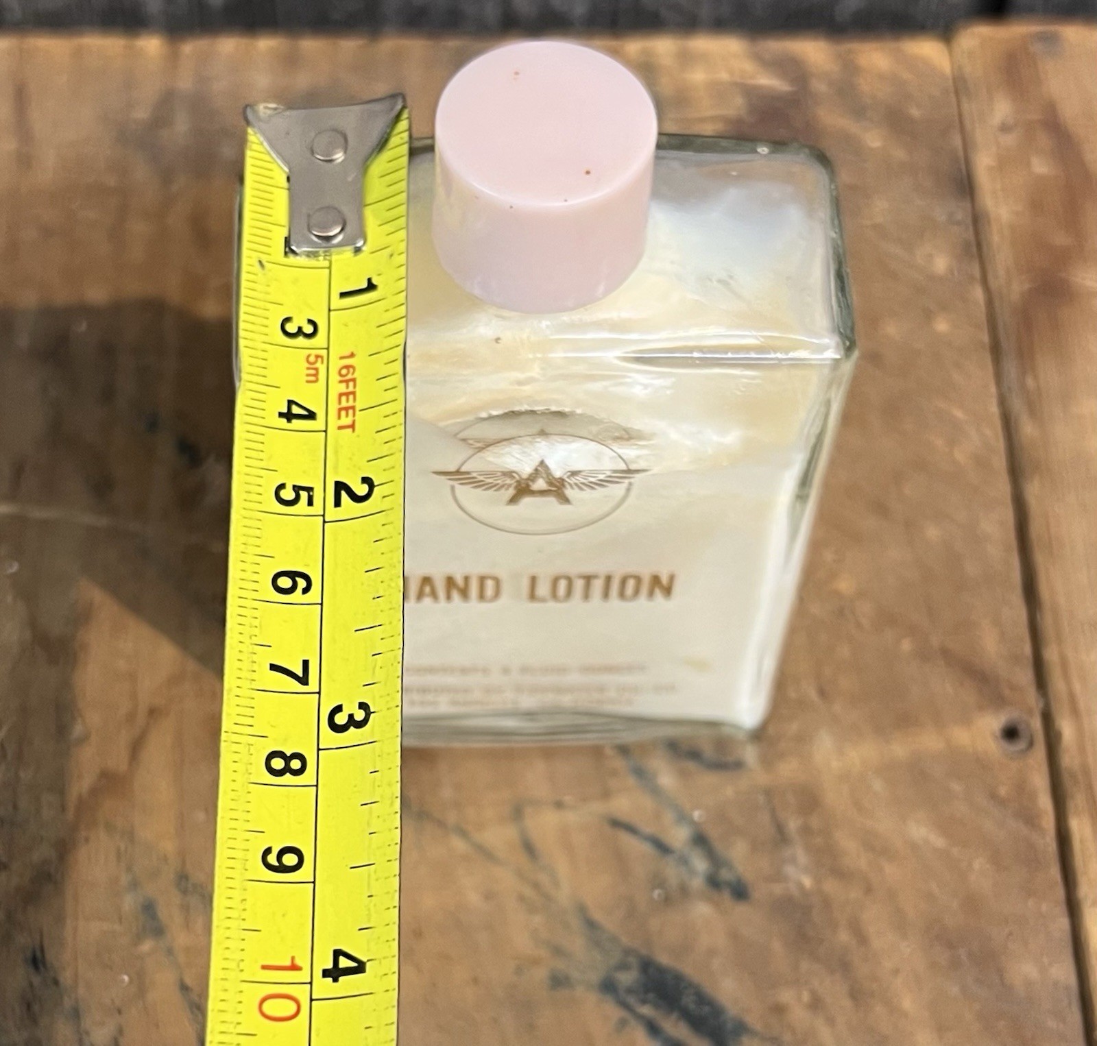 RARE Vintage Tidewater Oil Co. Flying A Hand Lotion Glass Bottle