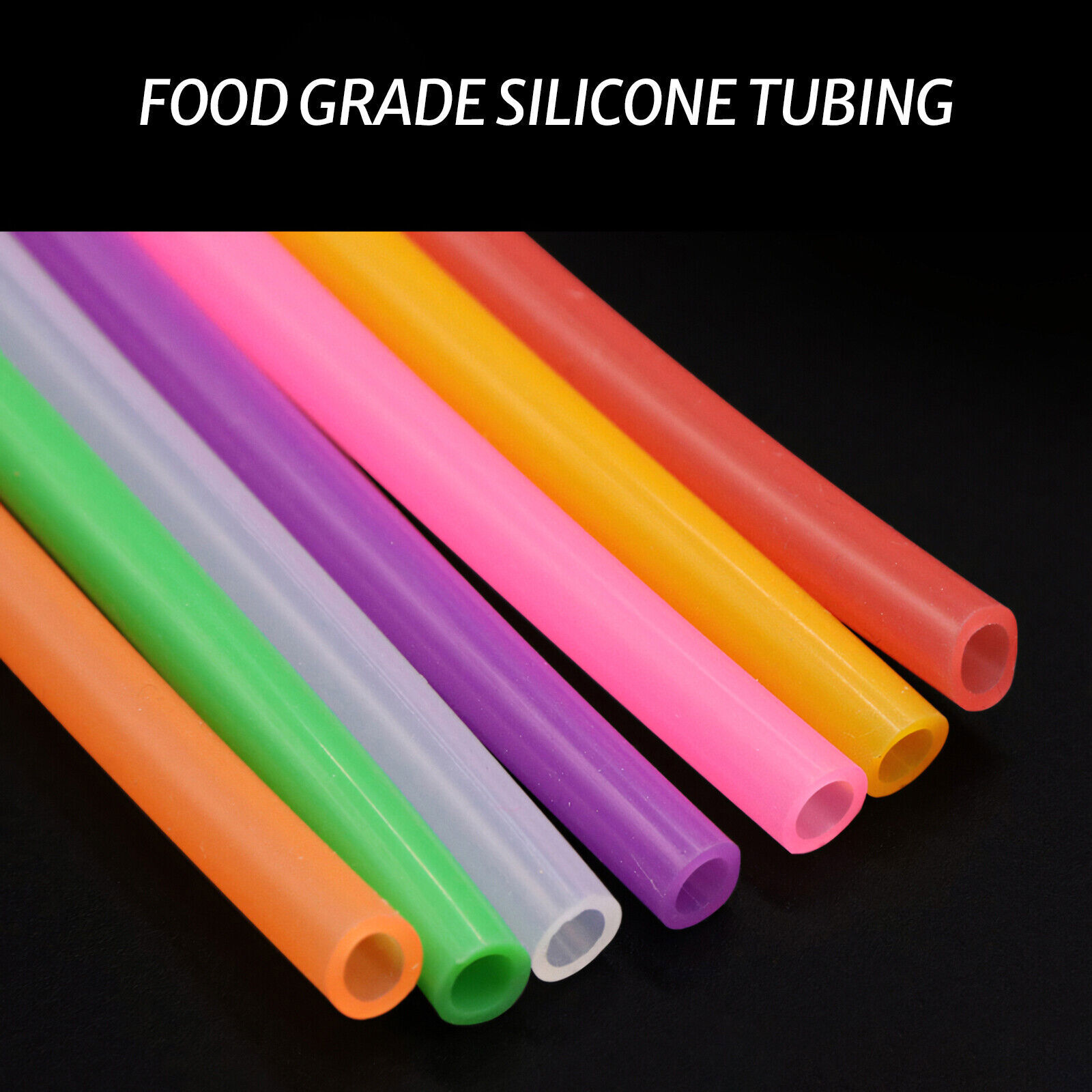 High Temp Food Grade Silicone Tube Flexible Rubber Pipe Various Colors & Sizes