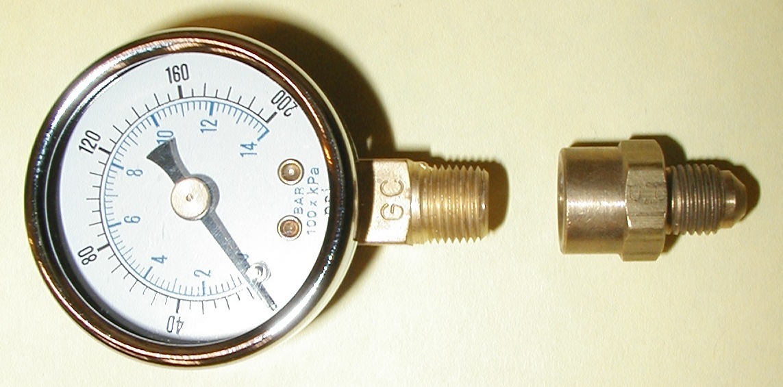Pressure Test Gauge for Beckett, Suntec, Webster & Danfoss Oil Burner Pumps