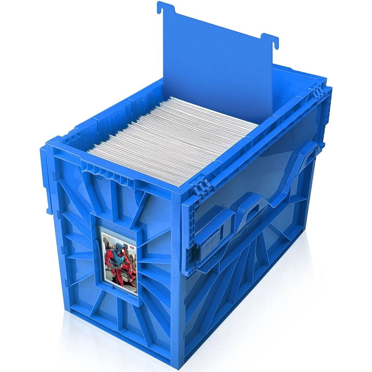 New (1 ct) BCW Short Comic Book Storage Bin-Blue-Heavy Duty Plastic Bin