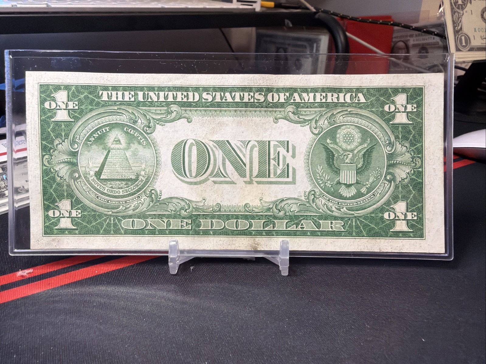 😁 1935 $1 SILVER CERTIFICATE "DOUBLE DATE". I /A BLOCK RUN ( AU+++)