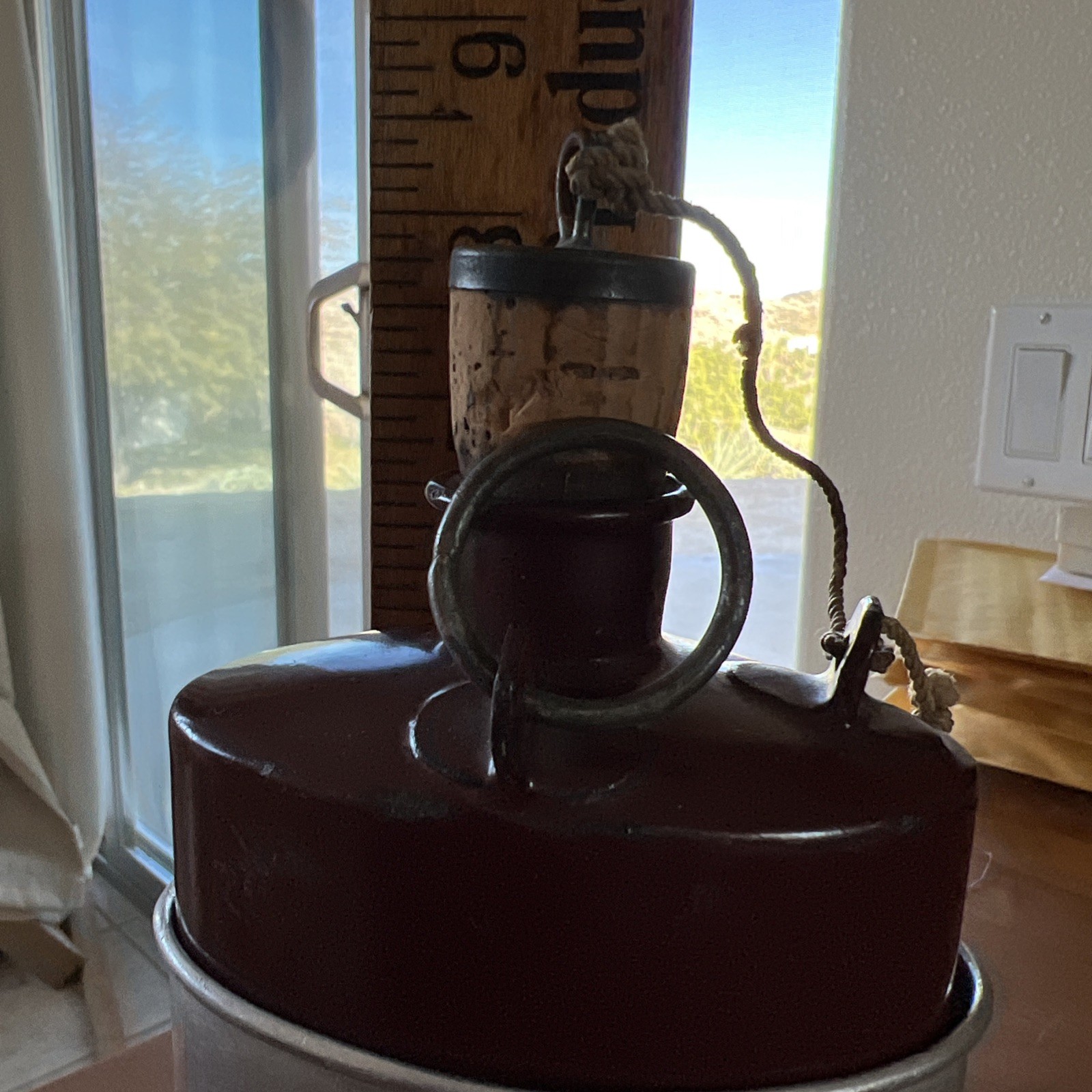 WW1 Era (1916) Enameled Swiss Army Canteen, F. Merker & Co. Baden