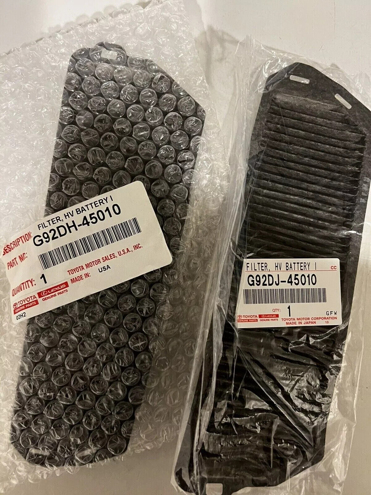 OEM TOYOTA 2021-24 SIENNA BATTERY COOLING AIR INTAKE FILTER SCREEN SET OF 2