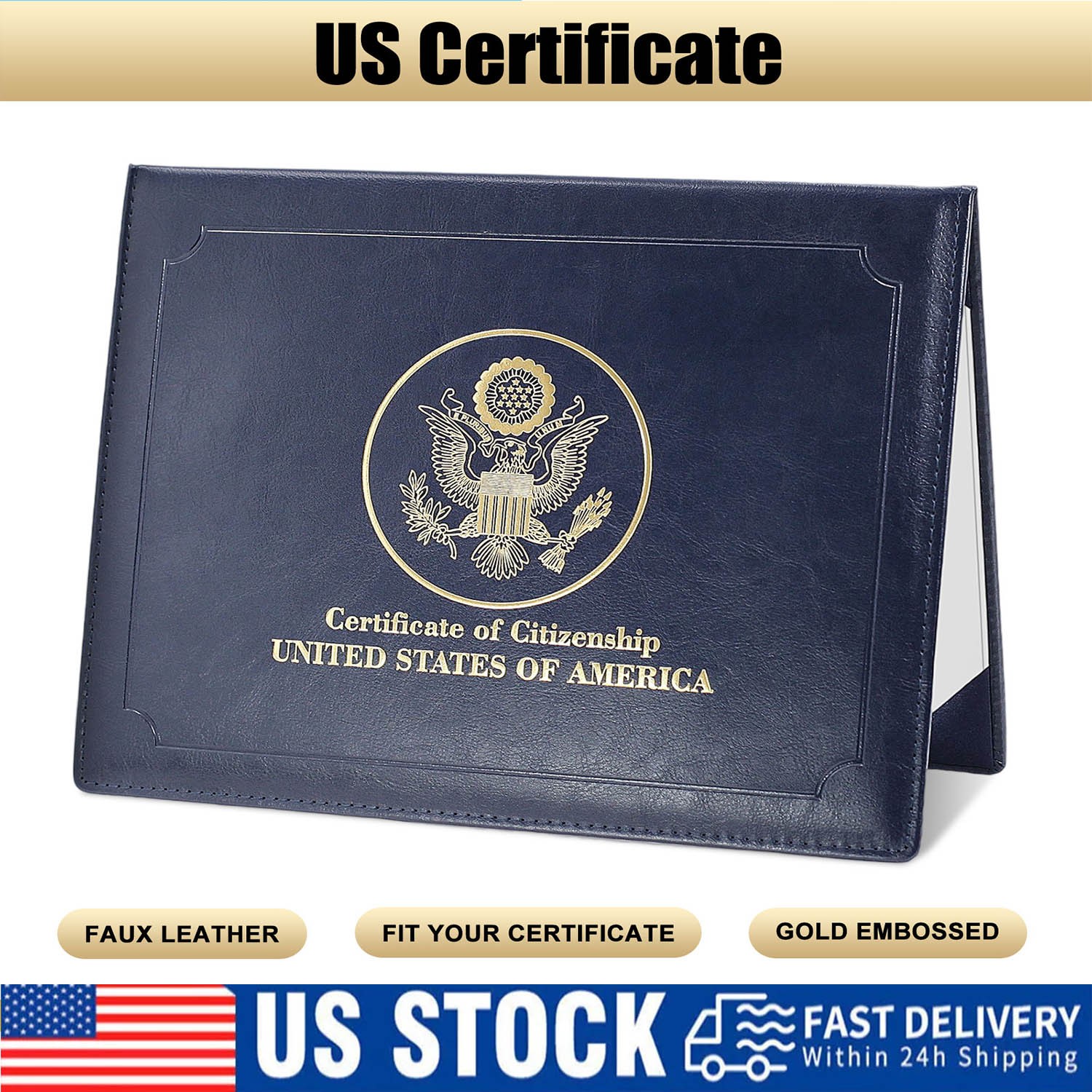 US Citizenship Certificate Holder Naturalization Certificate Cover Protector NEW