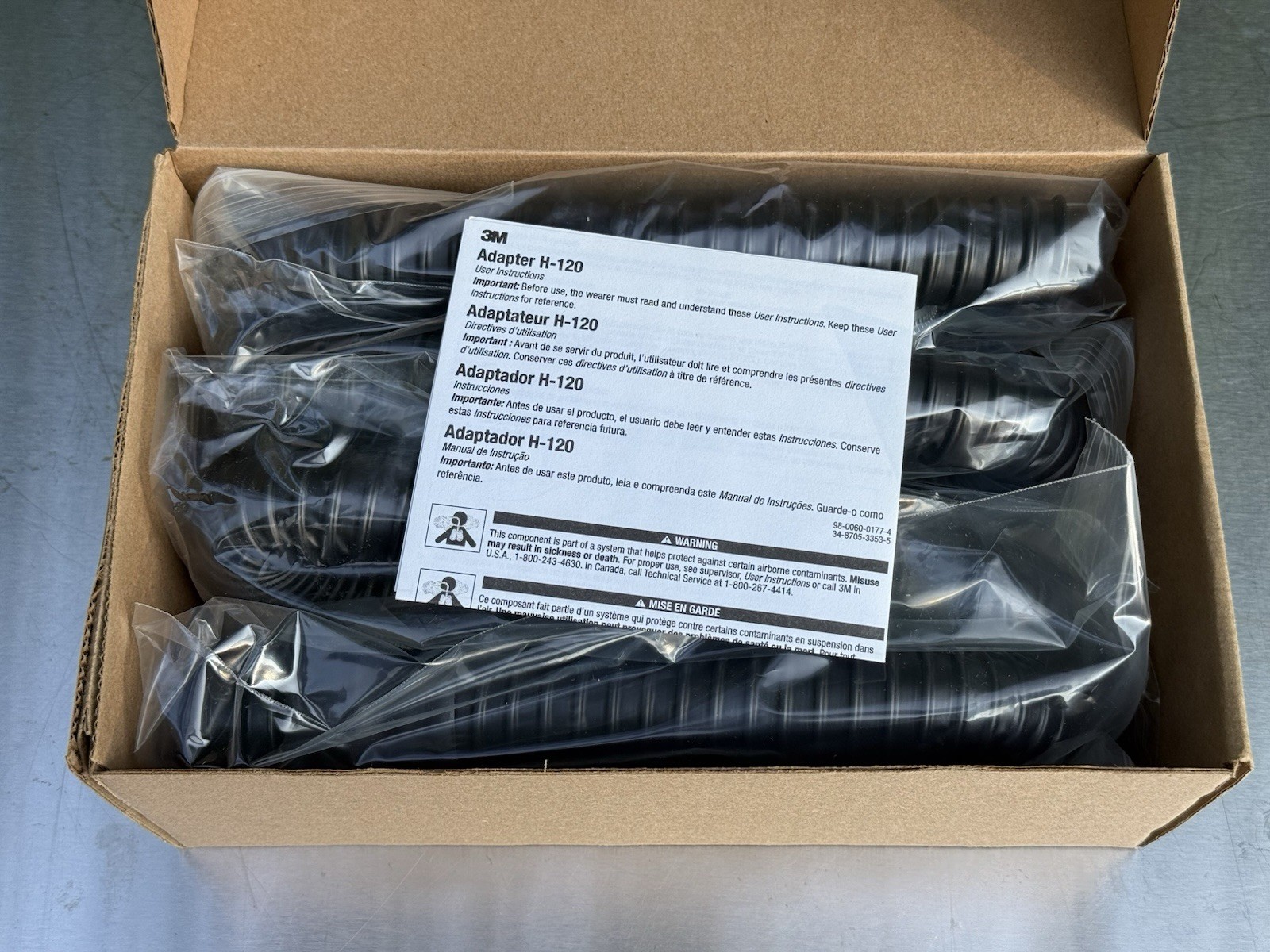 Pack Of 4 - 3M H-120 PAPR Respirator Breathing Tube Connection Adapter *New