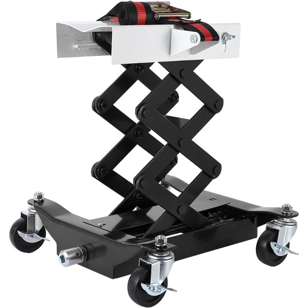 450 LBS Low Profile Transmission Jack with 7-23" Height Range & Safety Straps
