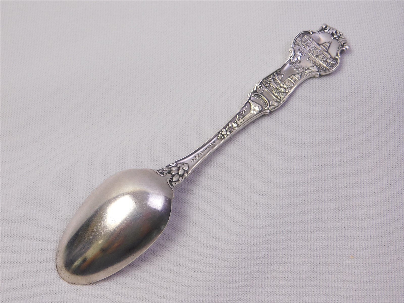 Antique Sterling Old Mission Los Angeles Cal Yosemite Falls Souvenir Spoon 26.4g
