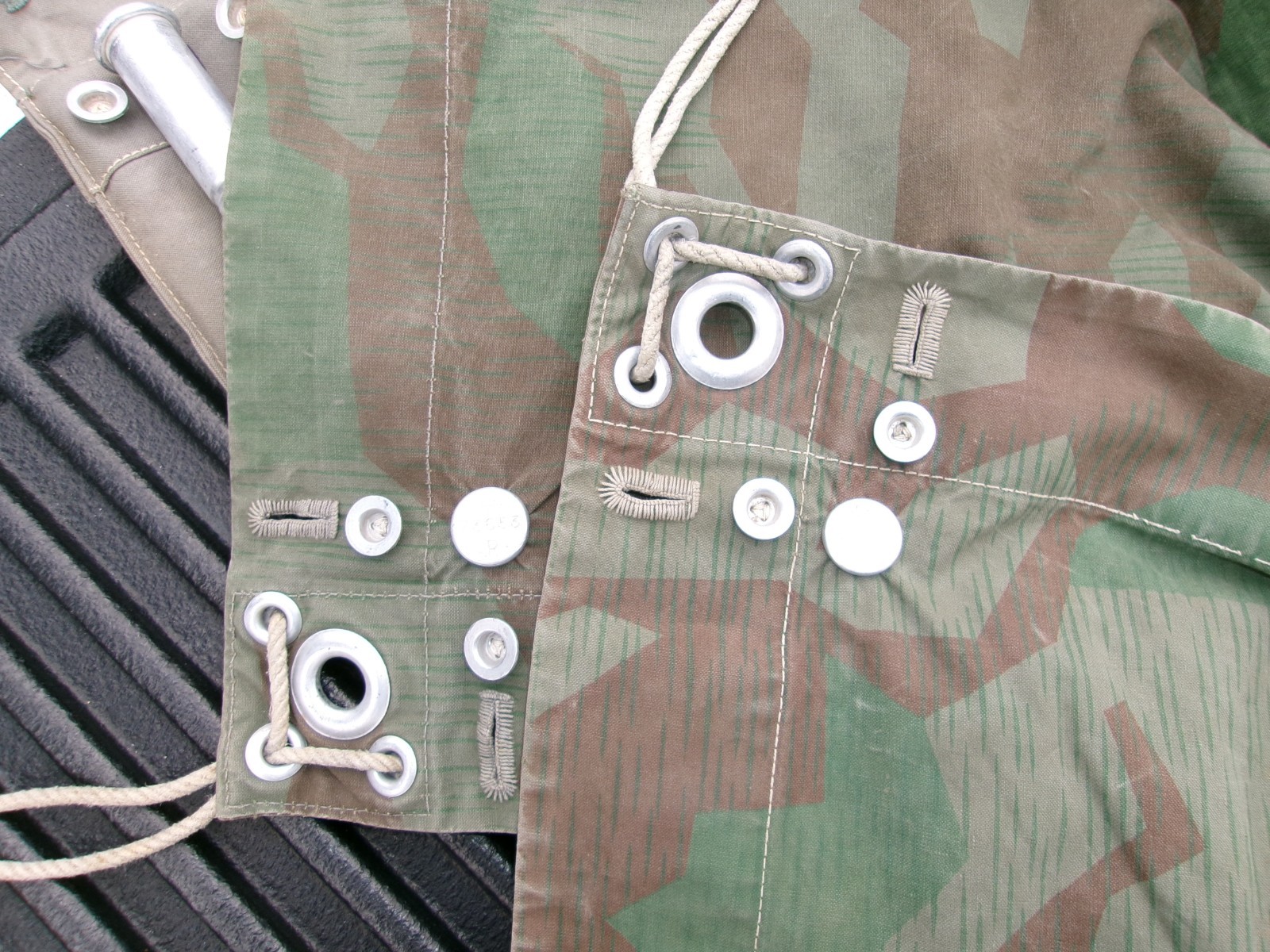 WW2 Swiss M31 Splittertarnmuster Tent - 2 Halves, Poles and Stakes