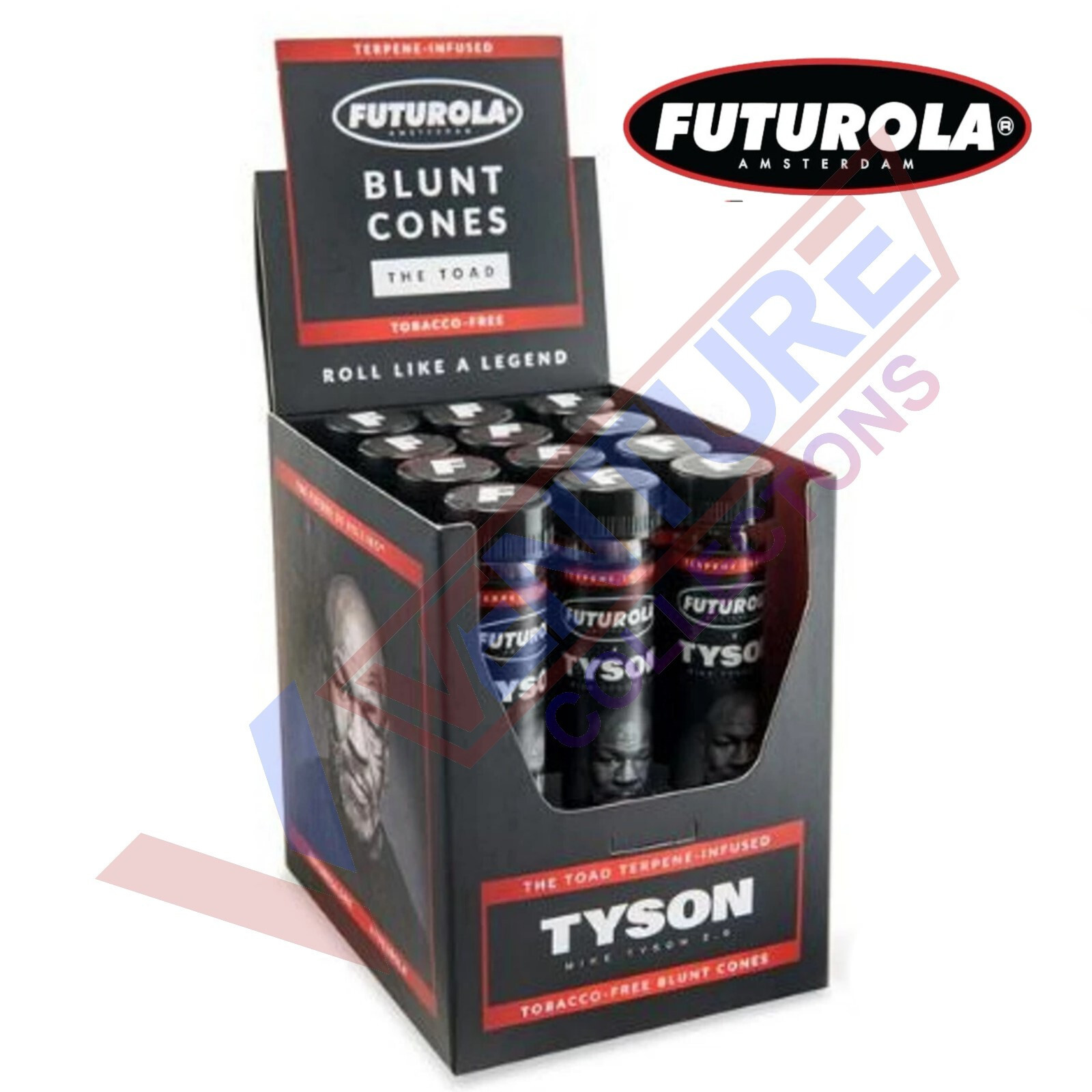 Futurola Blunt Cone The Toad MIKE TYSON Pre Rolled Cone 12 Tubes -FREE SHIPPING