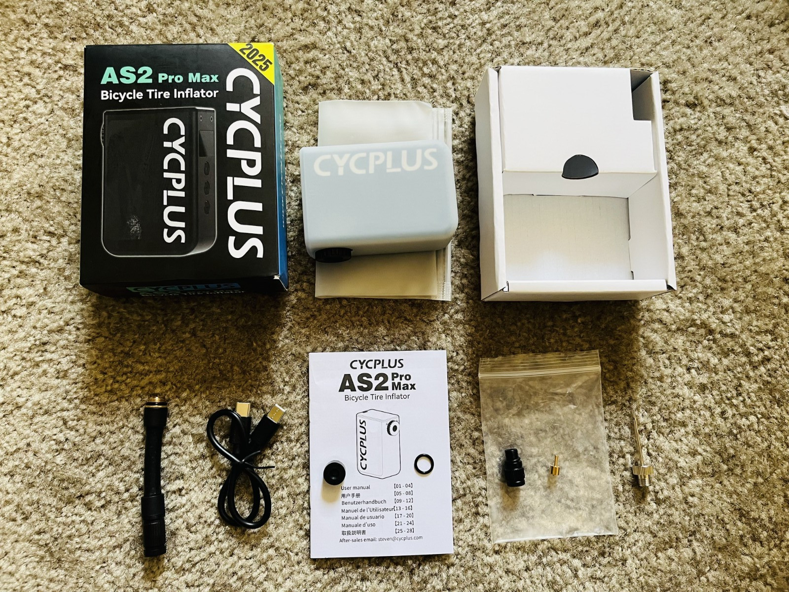 CYCPLUS AS2PROMAX 120PSI Electric Tiny Bike Pump with Gauge,2025 Updated Version