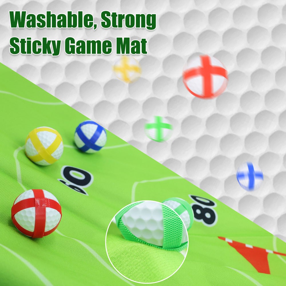 Battle Golf Chipping Game Mat Set Adults Kids Practice Indoor Outdoor Backyard
