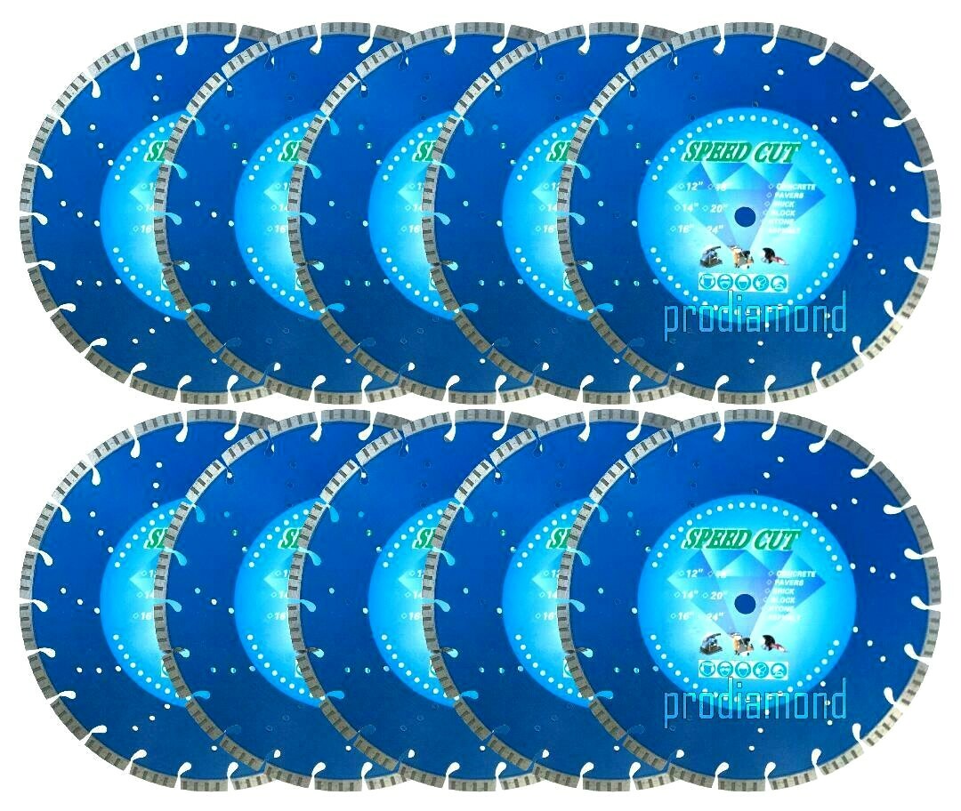 14" (10) TURBO Concrete Paver Brick Block Precast Stone Diamond Blade-SPEED CUT