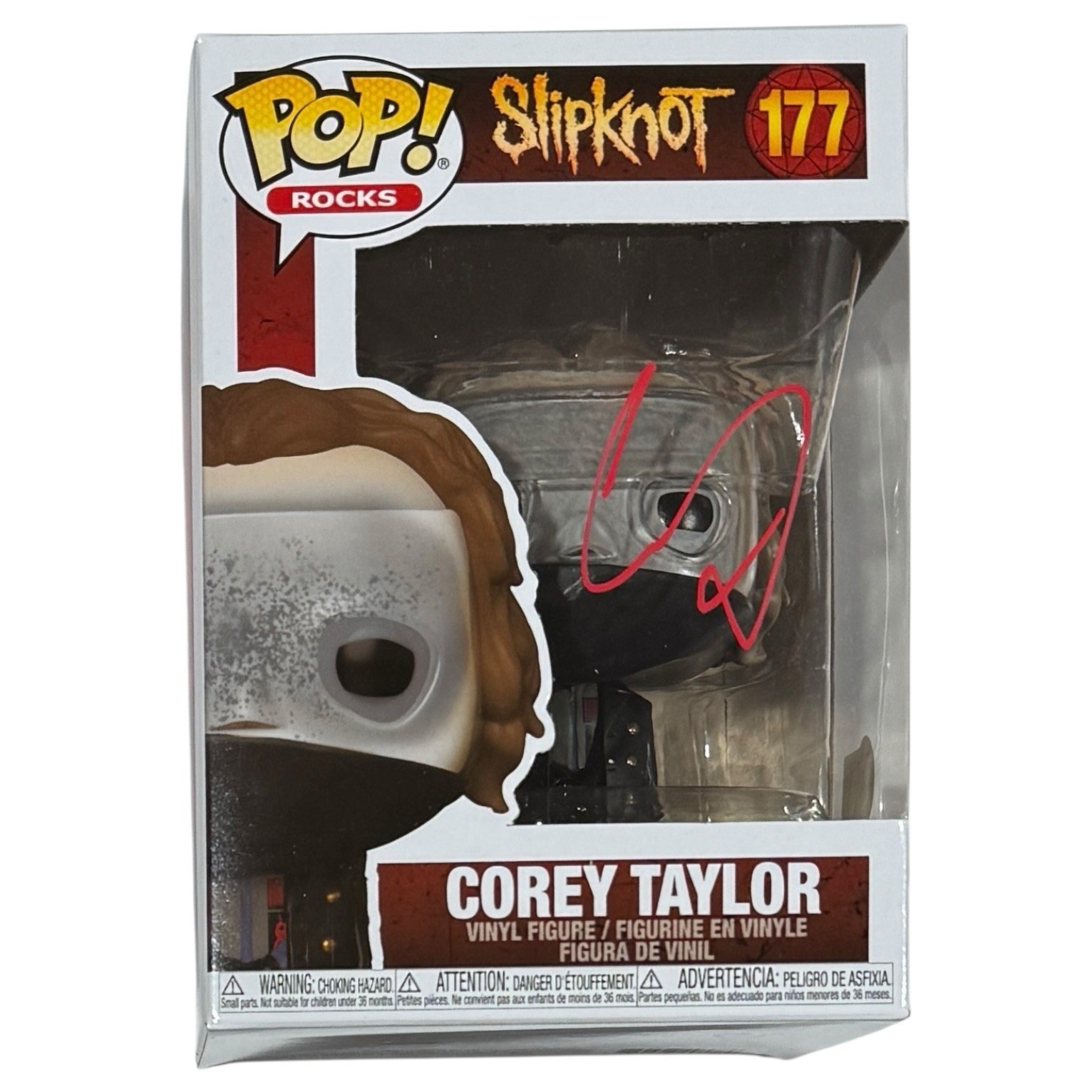 Corey Taylor Slipknot Signed Autograph Funko Pop Rocks #177 Proof Beckett COA