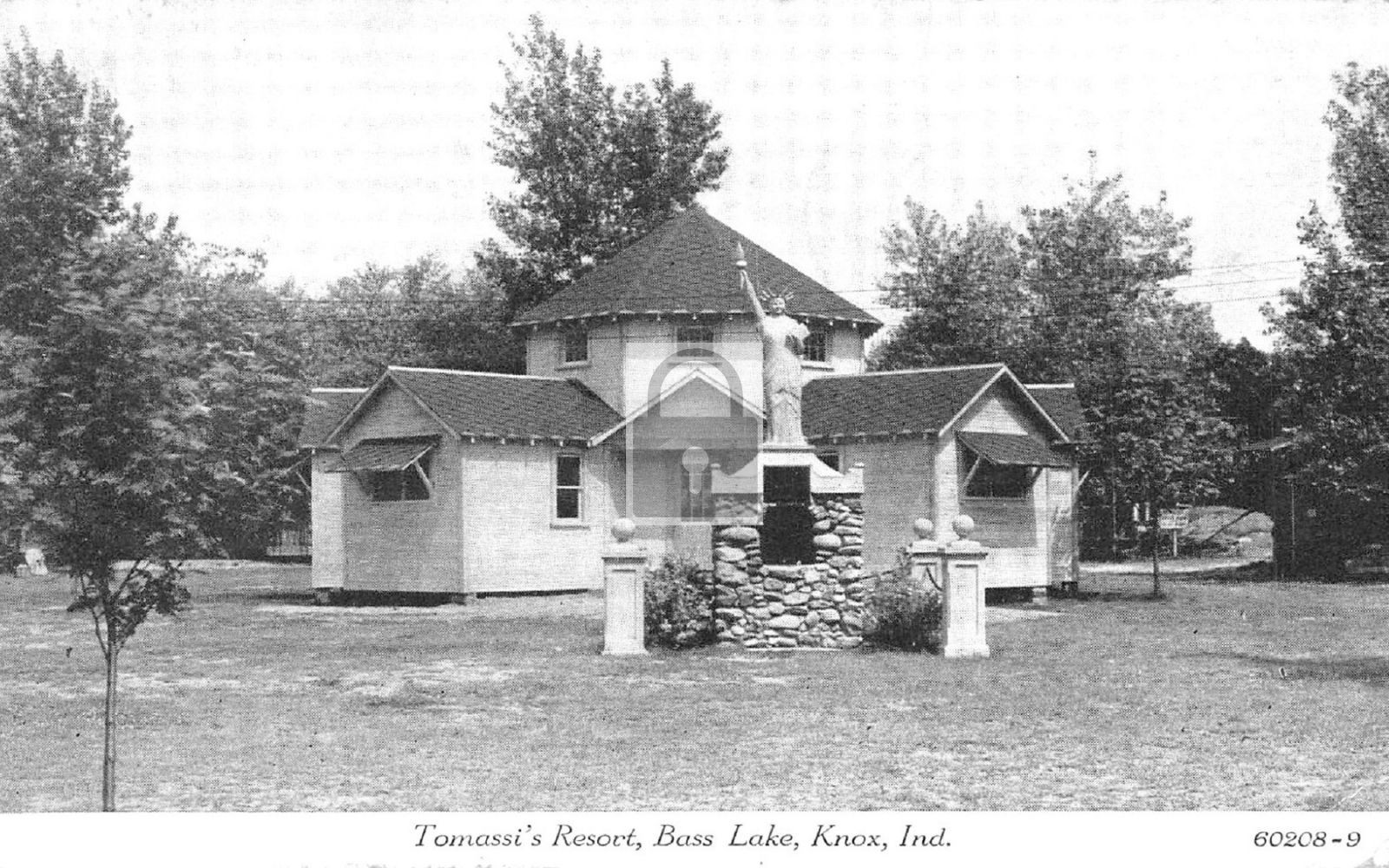 1929 Tomassi's Resort Bass Lake Knox Indiana IN - Reprint