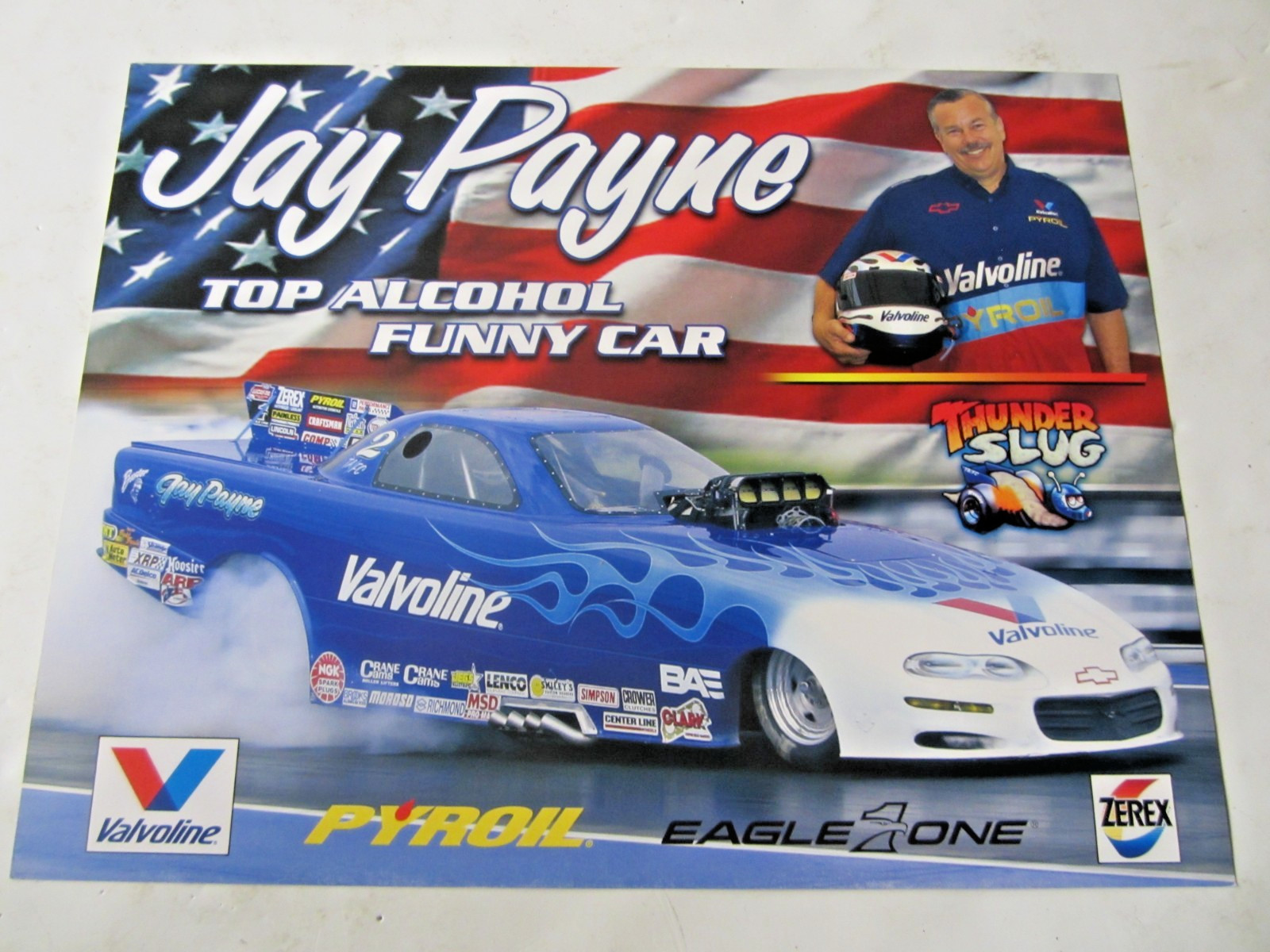NHRA 2002 Jay Payne #2 Valvoline Camaro T/A Funny Car Racing Card Handout