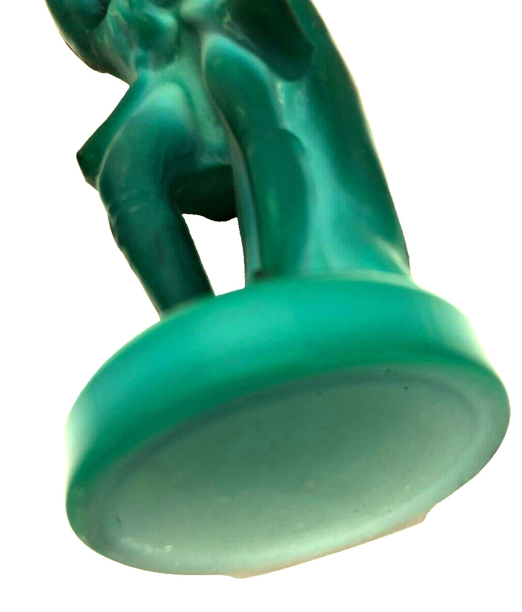 Decorative Bohemian Czech Malachite Glass Beautiful Statue George Washington NEW