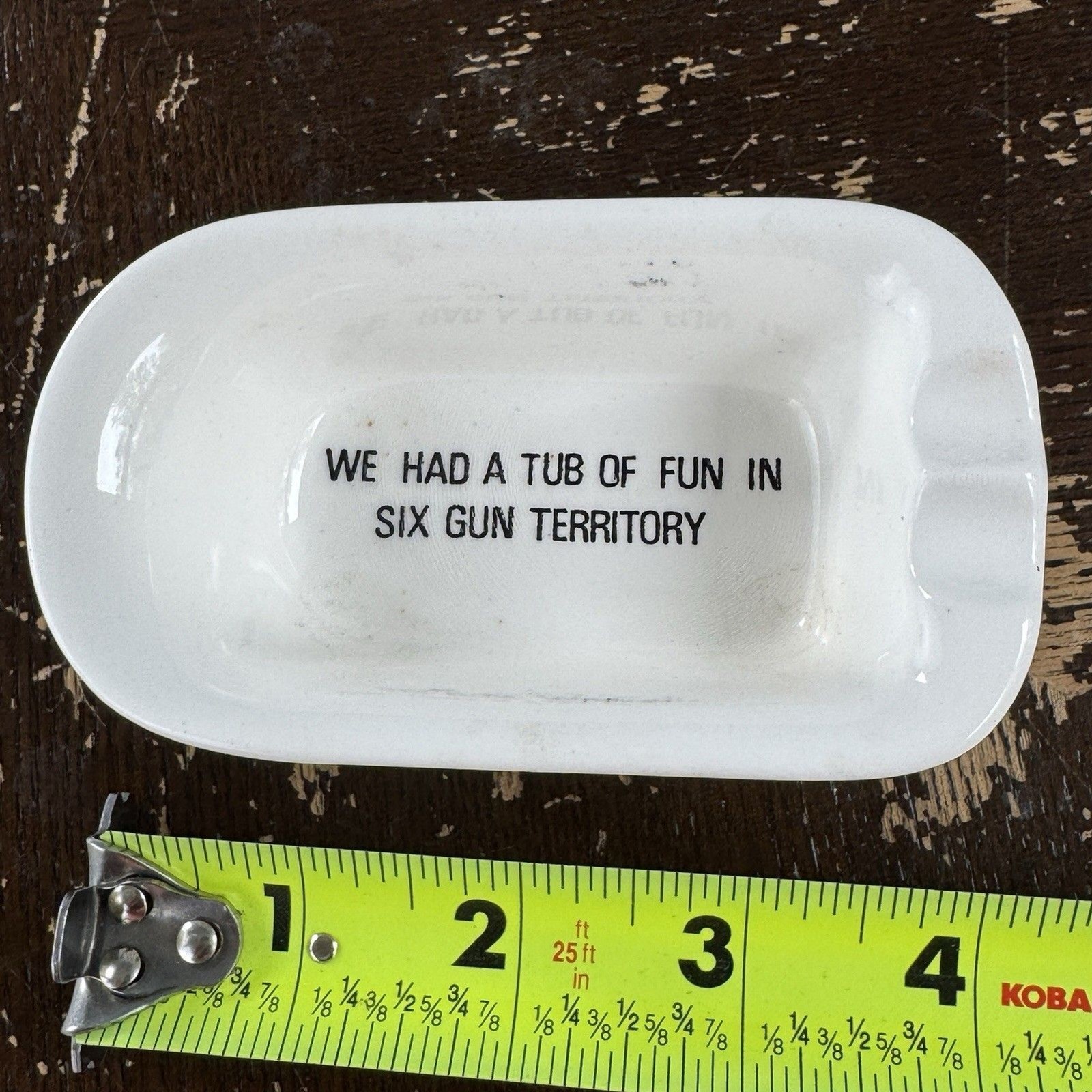 Six Gun Territory Ceramic Bathtub Souvenir Ocala Florida NOS Silver Springs