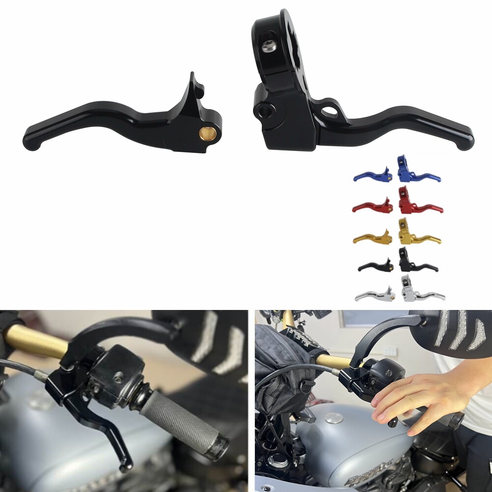 Easy Pull Clutch & Brake Levers For Harley Dyna Street Bob FXDB Low Rider 96-17