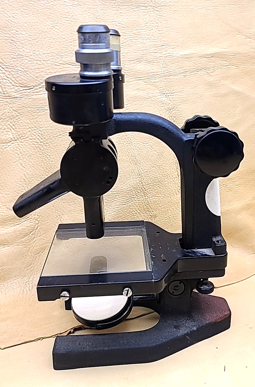 Antique Bausch & Lomb Metallurgical Microscope w/ Illuminator Scientific Lab