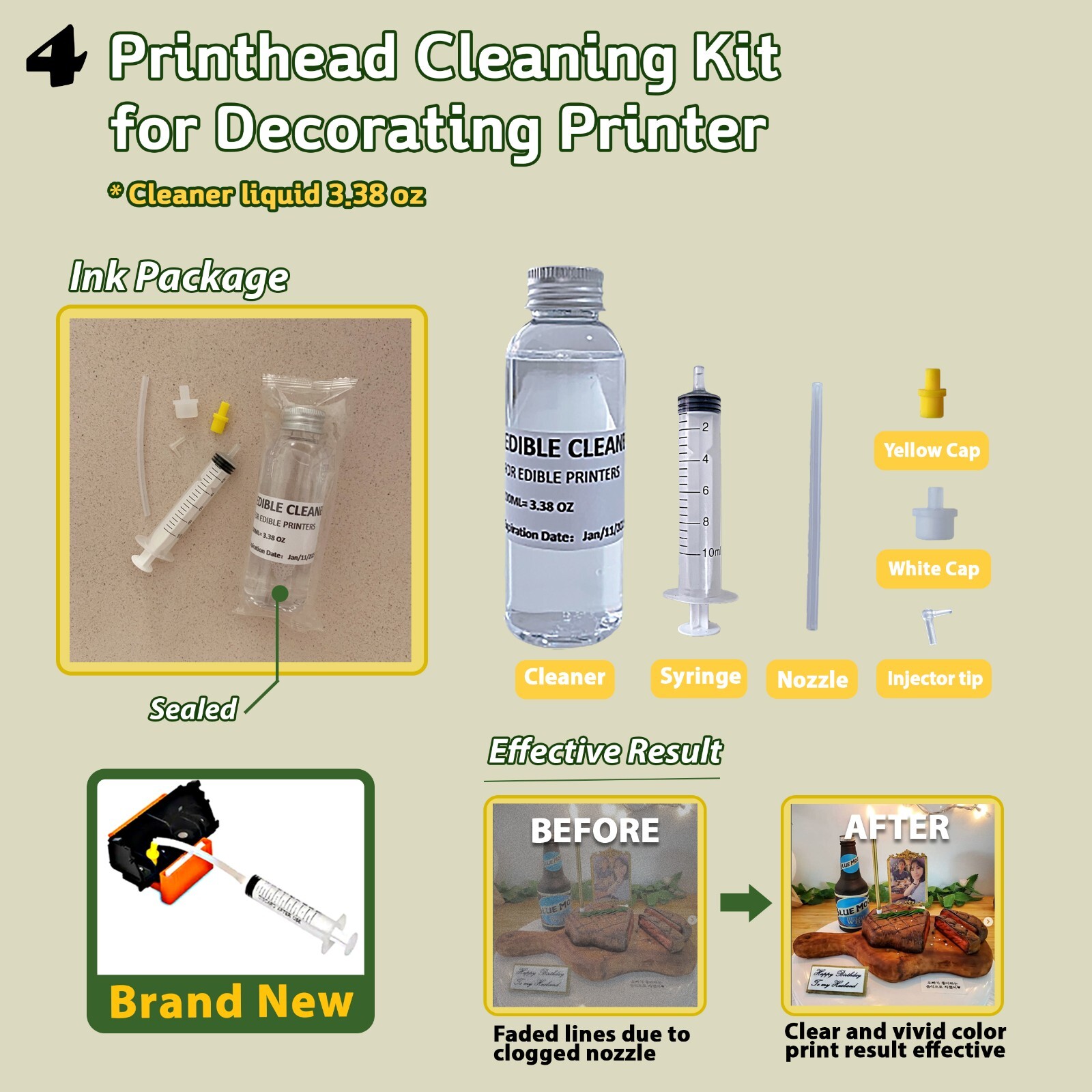 Betters® EDIBLE Printer Set- Cake Ink & 25 Sugar sheets & Clean Kits & Food Pens