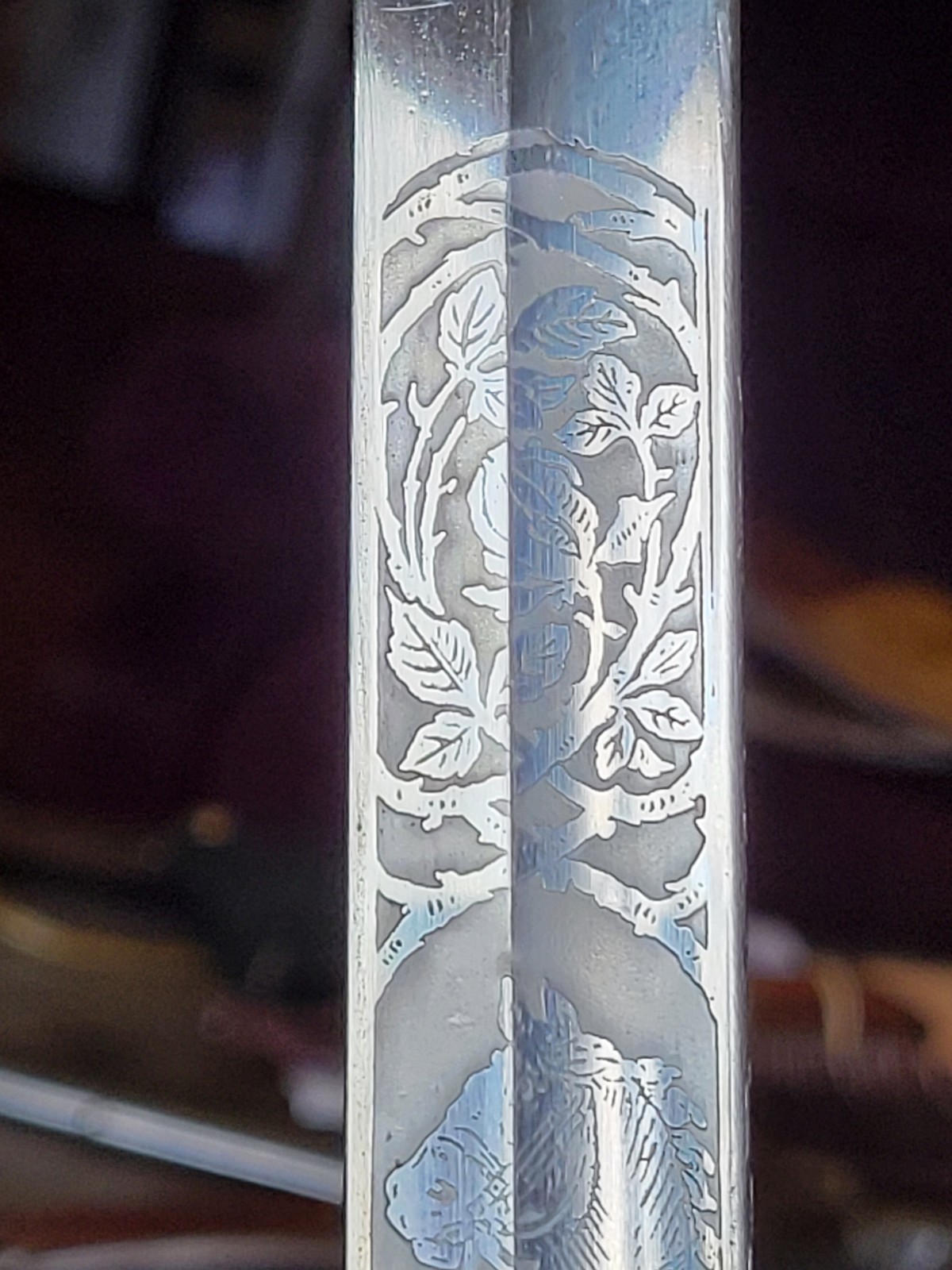 WWI German Presentation Artillery Officer's Sword, Rose Motif