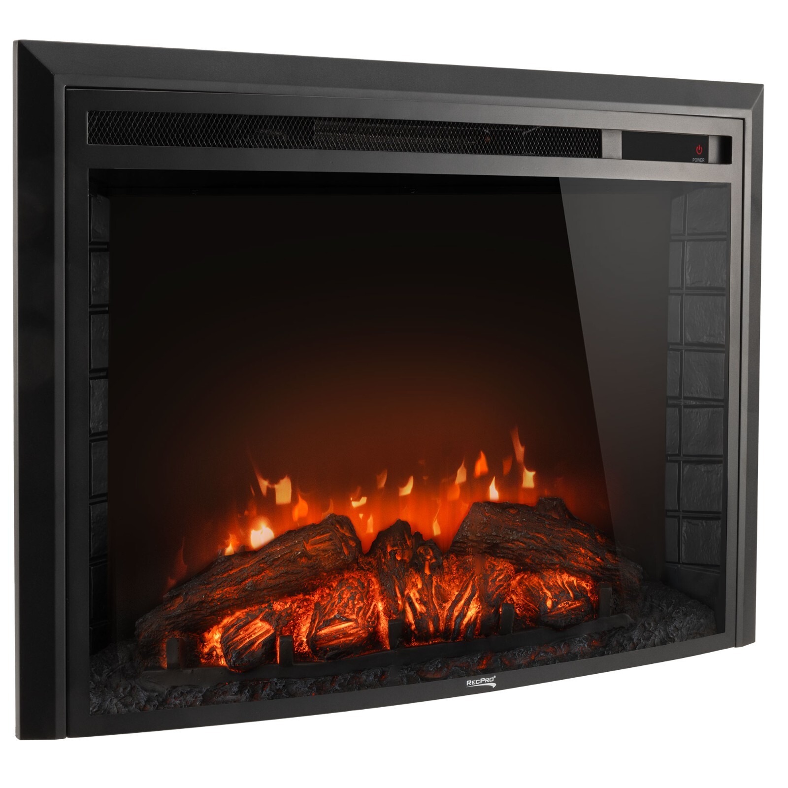 RecPro RV 30" Electric Fireplace | 26" Cutout | 120V | 3 Color Modes