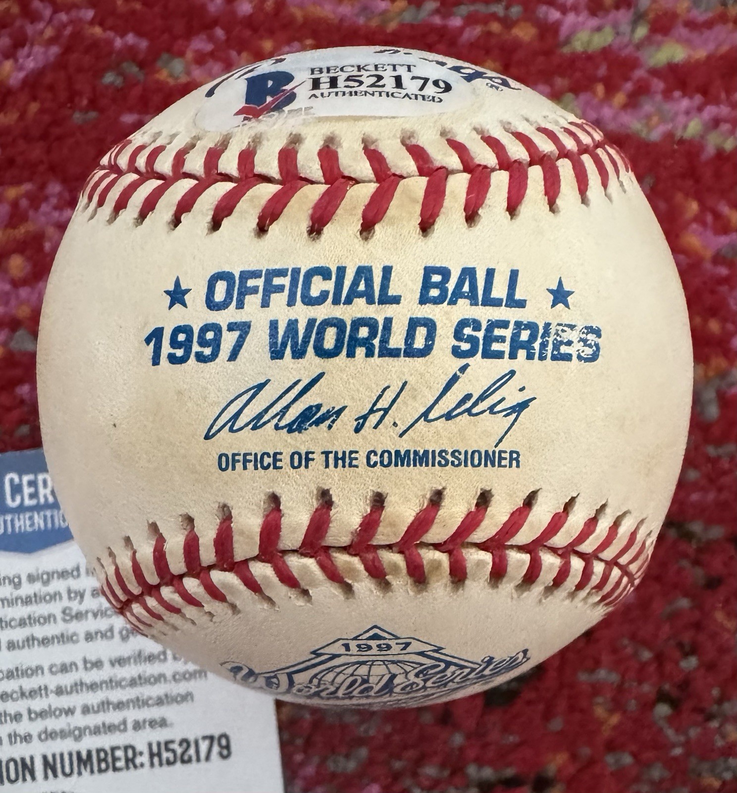 Charles Johnson Autographed Official 1997 World Series Ball Beckett Authenticity