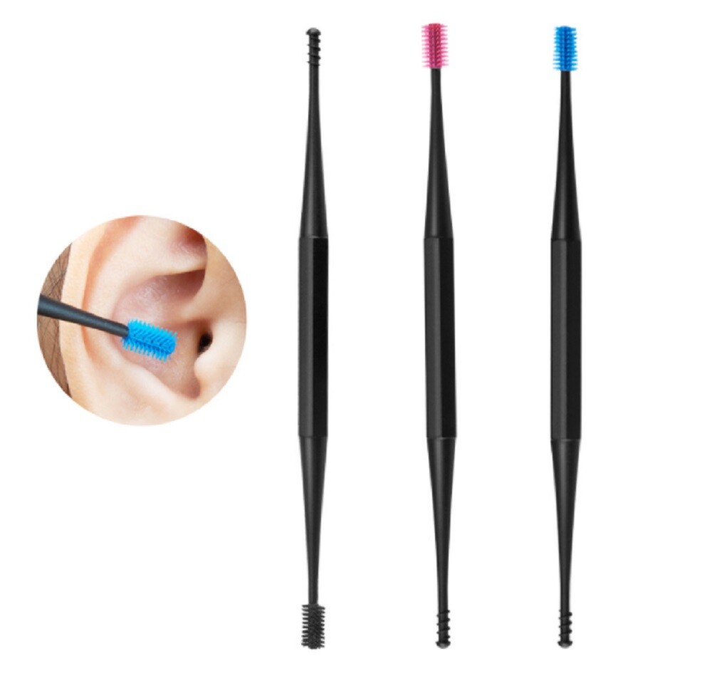 3 Pcs Ear Wax Remover Cleaner Soft Spiral Ear Pick Safe Silicone Double Head US