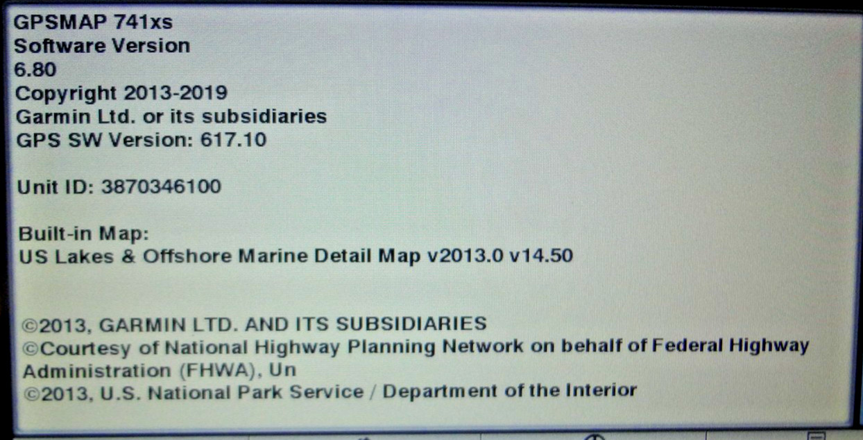 GARMIN GPSMAP 741xs GPS CHART PLOTTER ClearVü SideVü CHIRP FISHFINDER w/ POWER