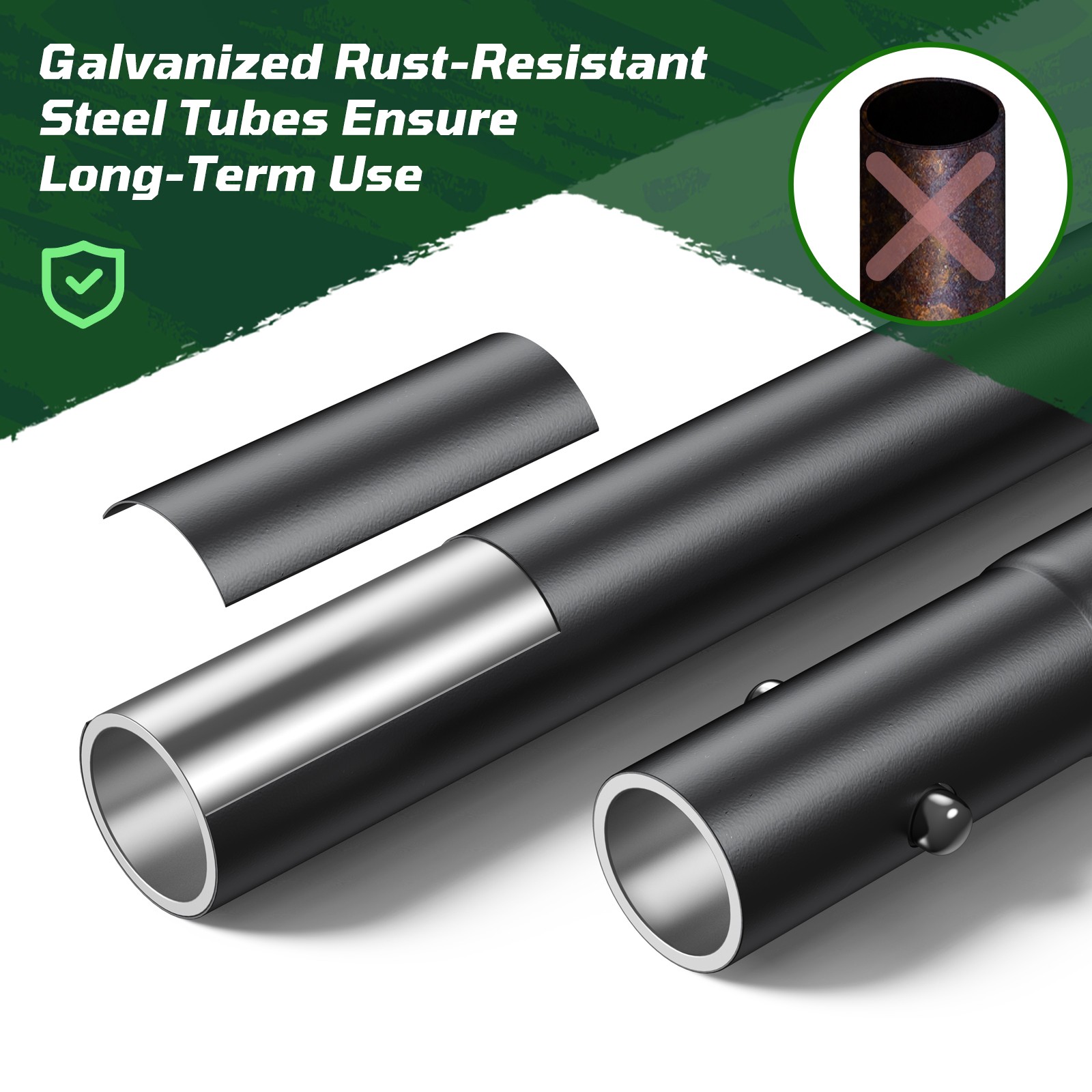 Golf Practice Cage 10x8x6ft Heavy Duty Net w/ Target Cloth Portable Carry Bag