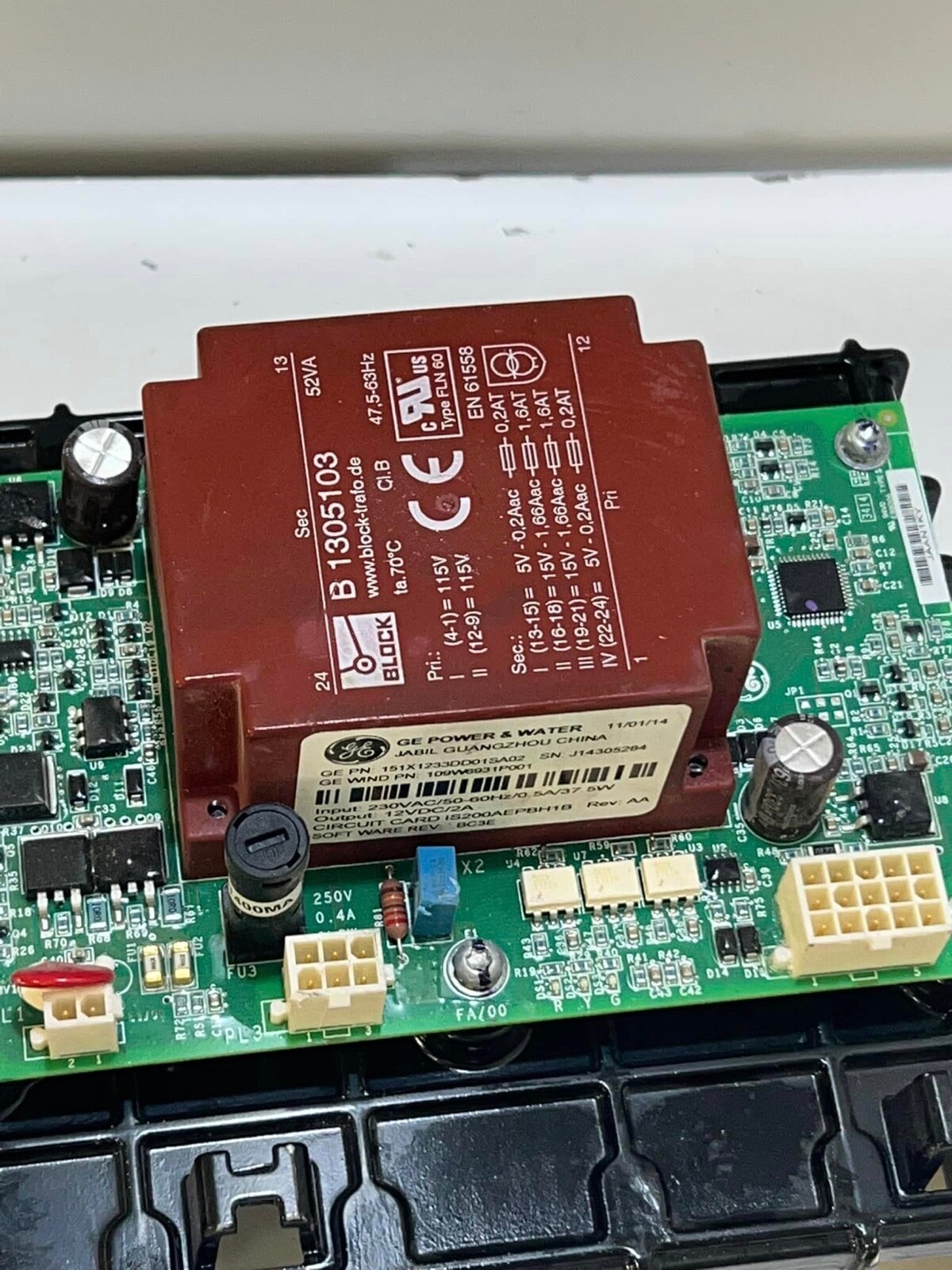 GE Power & Water 151x1233dd01sa02 Battery Charger Sub Assembly Board USED.