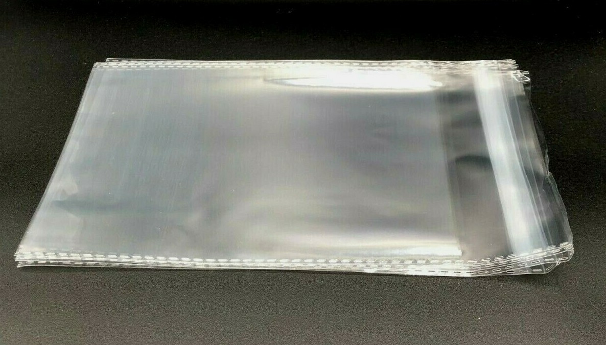 Clear Resealable Self Adhesive Seal Cello Lip & Tape Plastic bags 1.5 mil thick