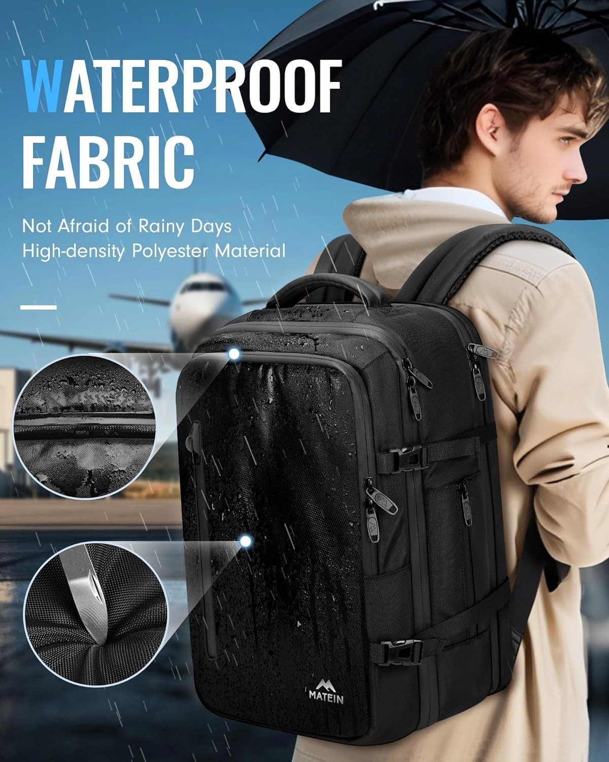 Vacuum Seal Backpack Travel, Waterproof Carry on Backpack with Vacuum Compres...